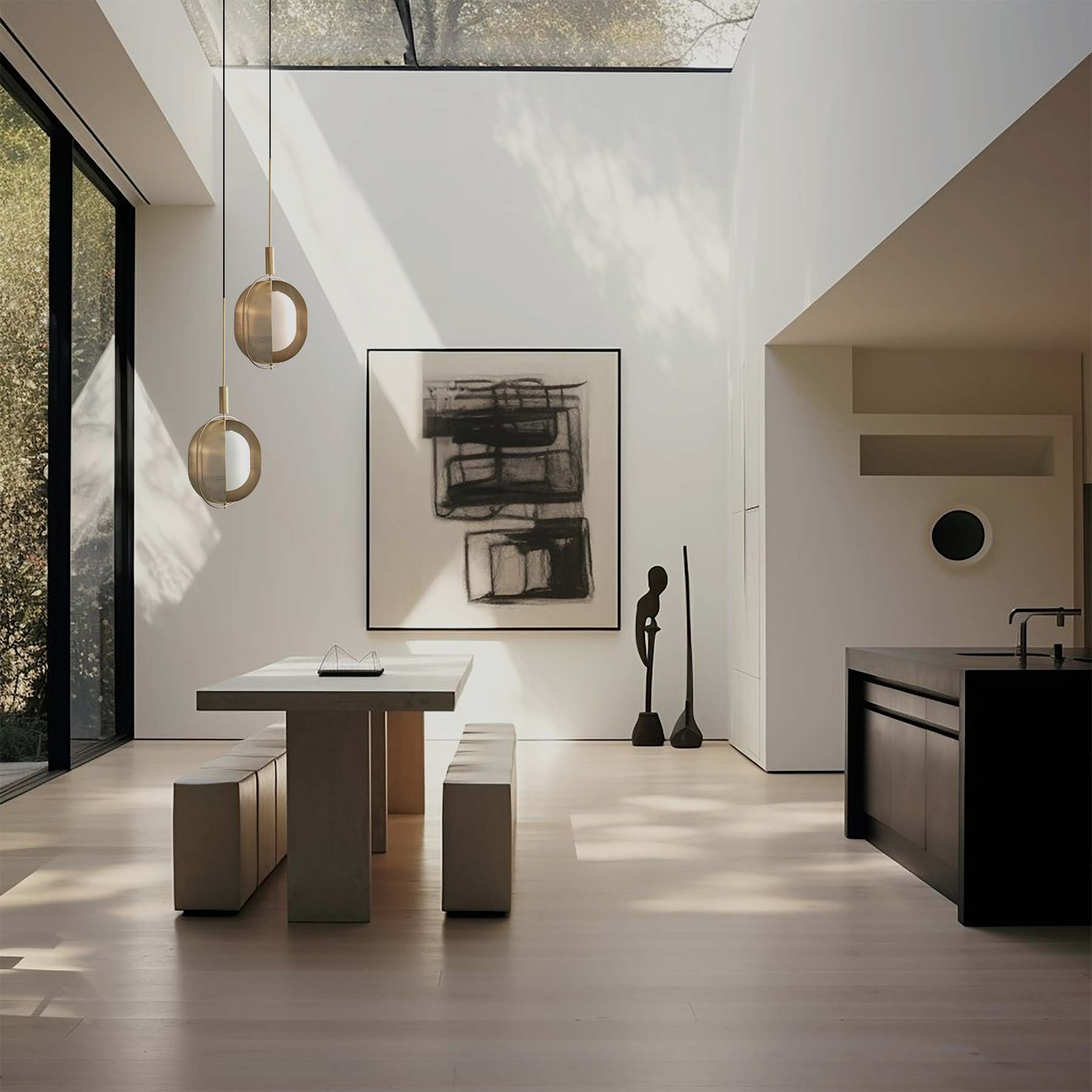 101 COPENHAGEN Φωτιστικό οροφής Φωτιστικό Οροφής Pearl- Μέταλλο Οπαλίνα Χρυσό Η54,5 x W30 x L30 cm 101 COPENHAGEN