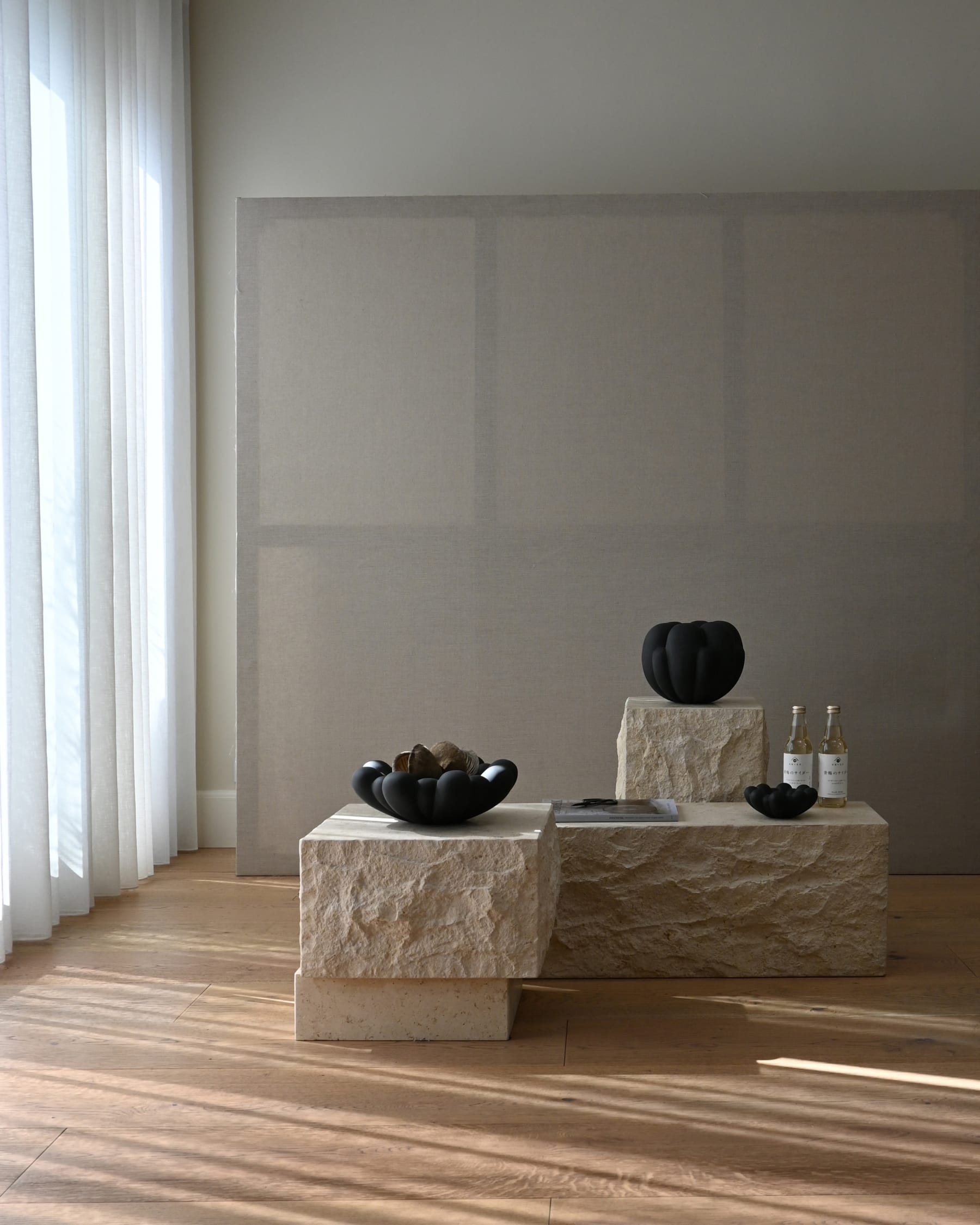 101 COPENHAGEN Διακοσμητικός Δίσκος Δίσκος Bloom, Medio Μαύρος 28,5 x 10,5 101 COPENHAGEN