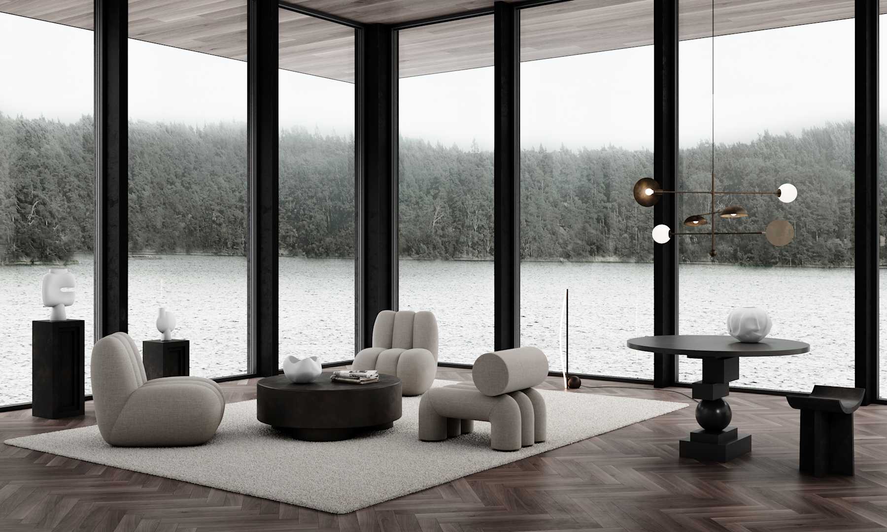 Φωτιστικό Οροφής Sahn Chandelier - Bronze (5m) L25 x W125 x H58 cm 101 COPENHAGEN