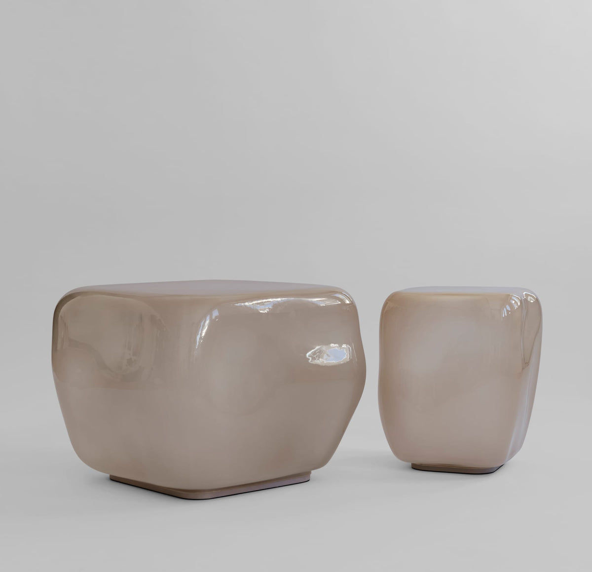 Γυάλινο Τραπεζάκι Καφέ Ishi Medio - Smoked Desert H40 x W52 x L52 cm 101 COPENHAGEN