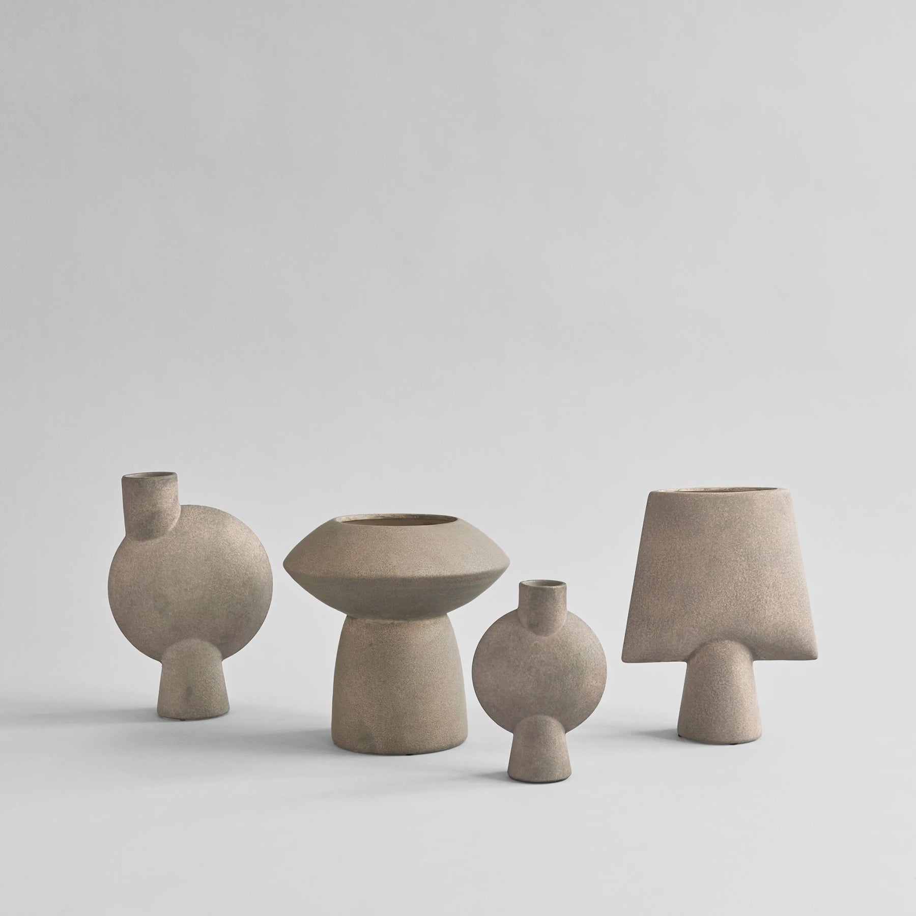 101 COPENHAGEN Βάζο Βάζο Sphere Fat Taupe Κεραμικό 23x13,5x24cm, 101 COPENHAGEN