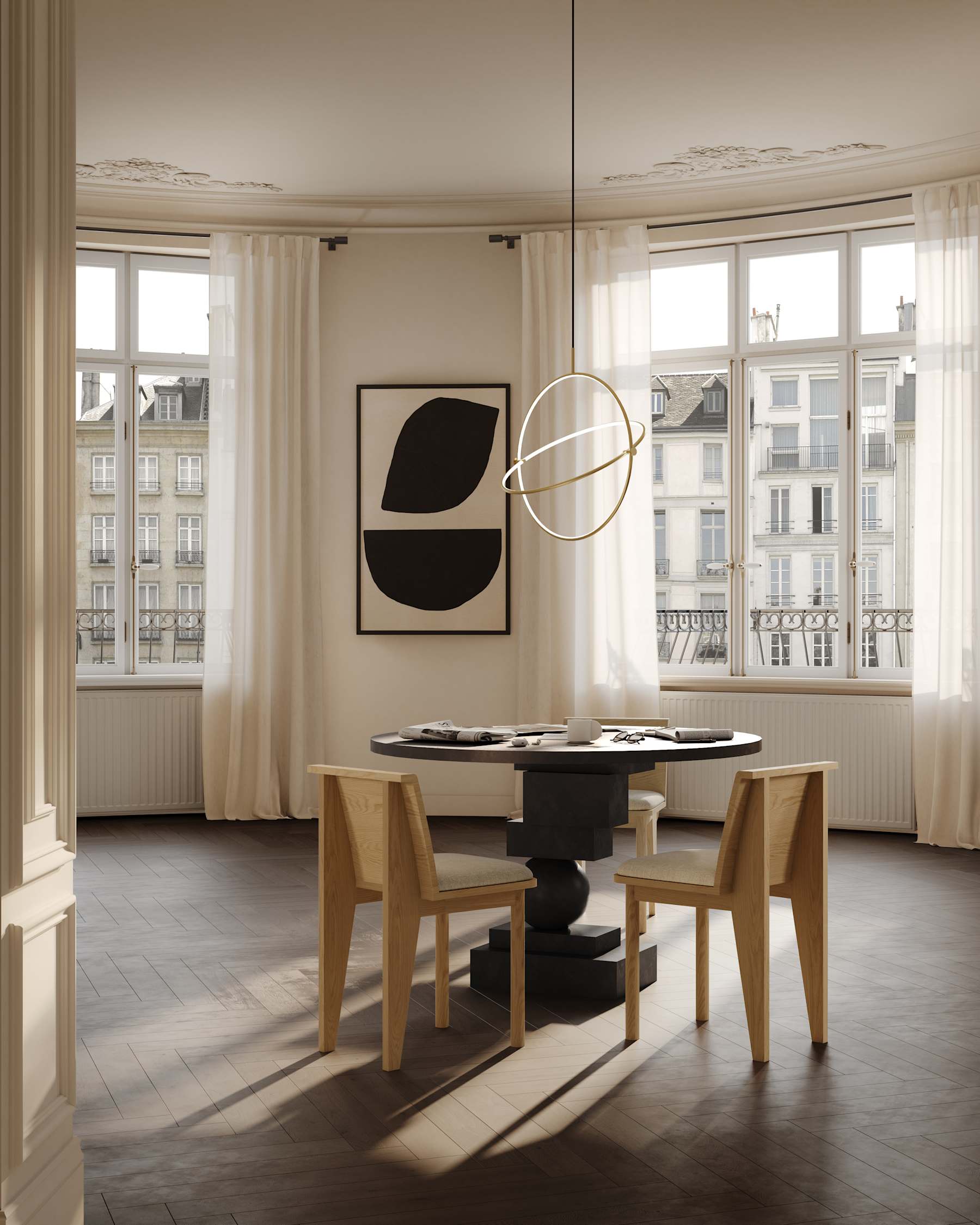 Καρέκλα Τραπεζαρίας Brutus Slim - Φυσικό Ξύλο Δρυός H78 x W53 x L43 cm 101 COPENHAGEN