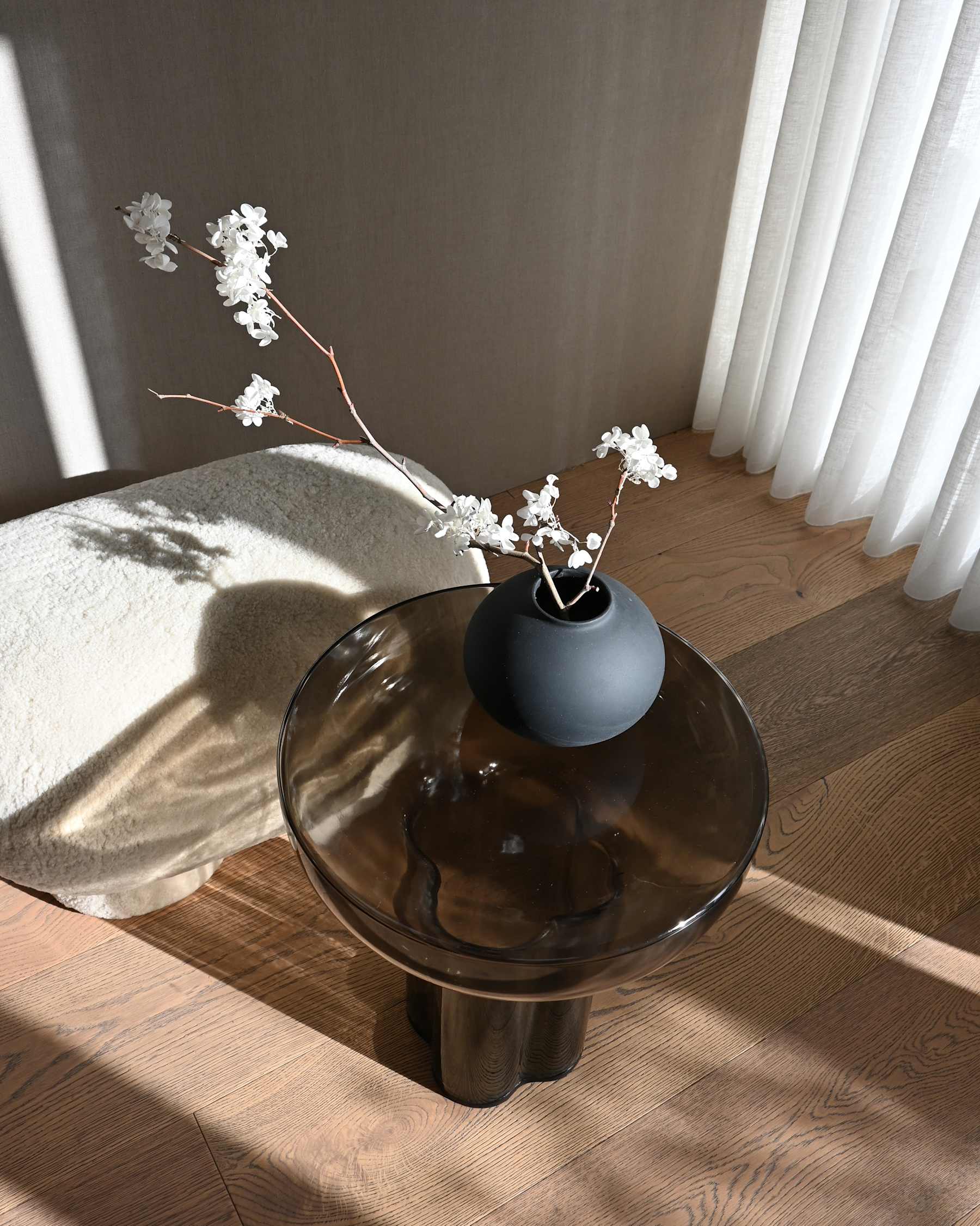 101 COPENHAGEN ΒΑΖΟ Βάζο Sunao Fat Petit Μαύρο Κεραμικό L18,5 x W18,5 x H14 101 COPENHAGEN