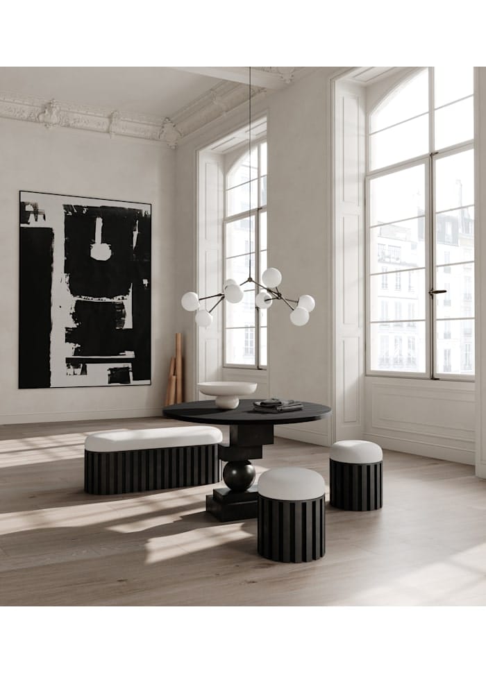 Artist Τραπέζι Φαγητού Ø120 x H81cm - Δρύινη Επιφάνεια Coffee Black Oak / Βάση Σκυρόδεμα 101 Copenhagen