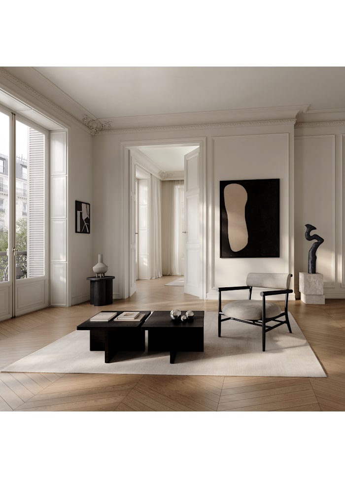 101 COPENHAGEN Τραπέζι Τραπέζι Brutus Coffee Table Coffee Black Δρυς L60 x W60 x H36 101 COPENHAGEN