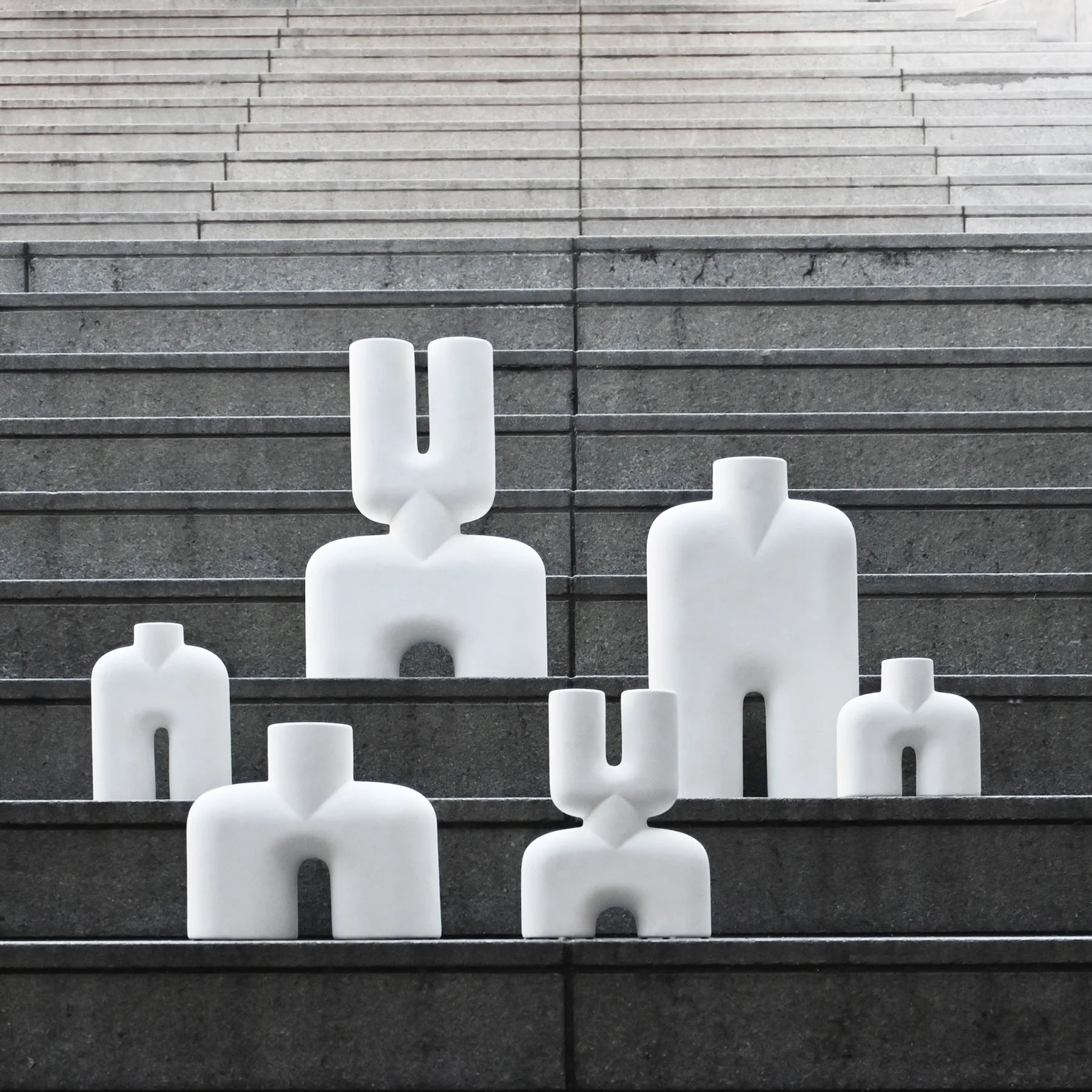 101 COPENHAGEN Βάζο Βάζο, Cobra Tall Mini, Άσπρο, Κεραμικό,23x6,5x19cm, 101 COPENHAGEN