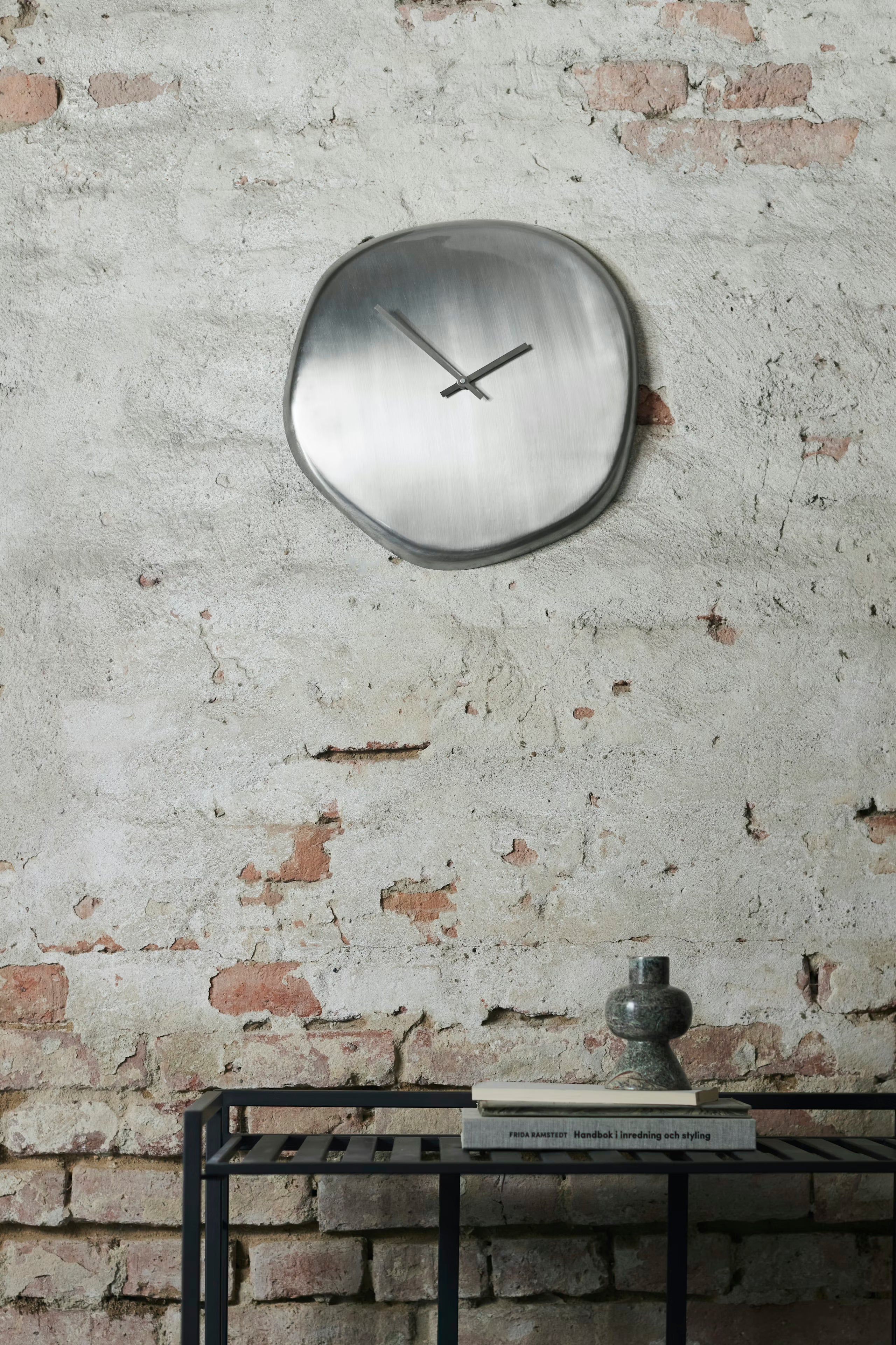 Ρολόι Τοίχου Toki Μεταλλικο Stainless Steel Ø36 x H2 cm MUUBS