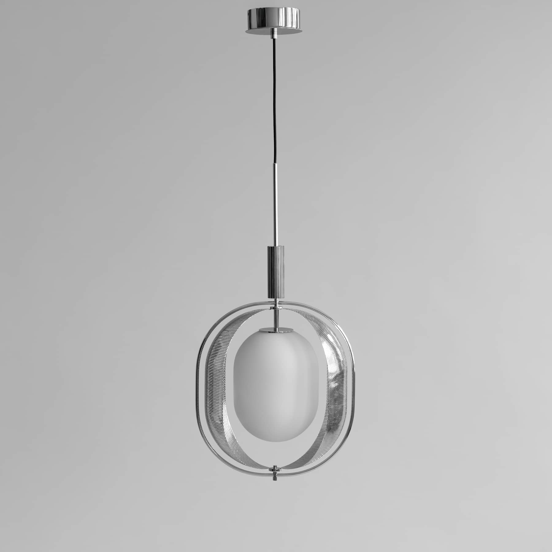 Φωτιστικό Οροφής Pearl - Αλουμίνιο Οπαλίνα Chrome Η54,5 x W30 x L30 cm 101 COPENHAGEN