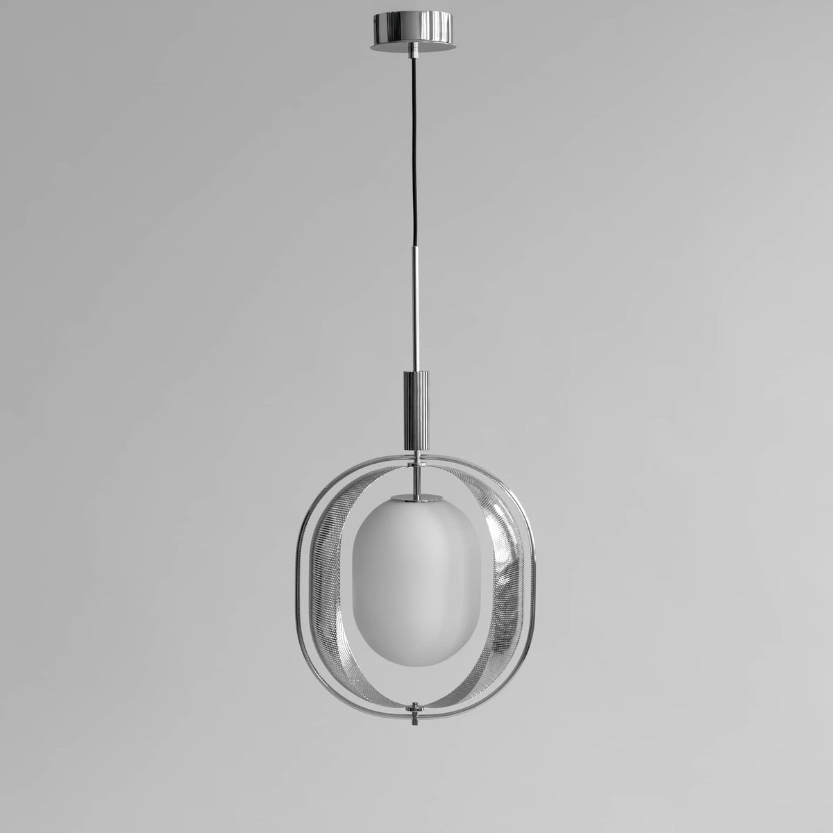 Φωτιστικό Οροφής Pearl - Αλουμίνιο Οπαλίνα Chrome Η54,5 x W30 x L30 cm 101 COPENHAGEN