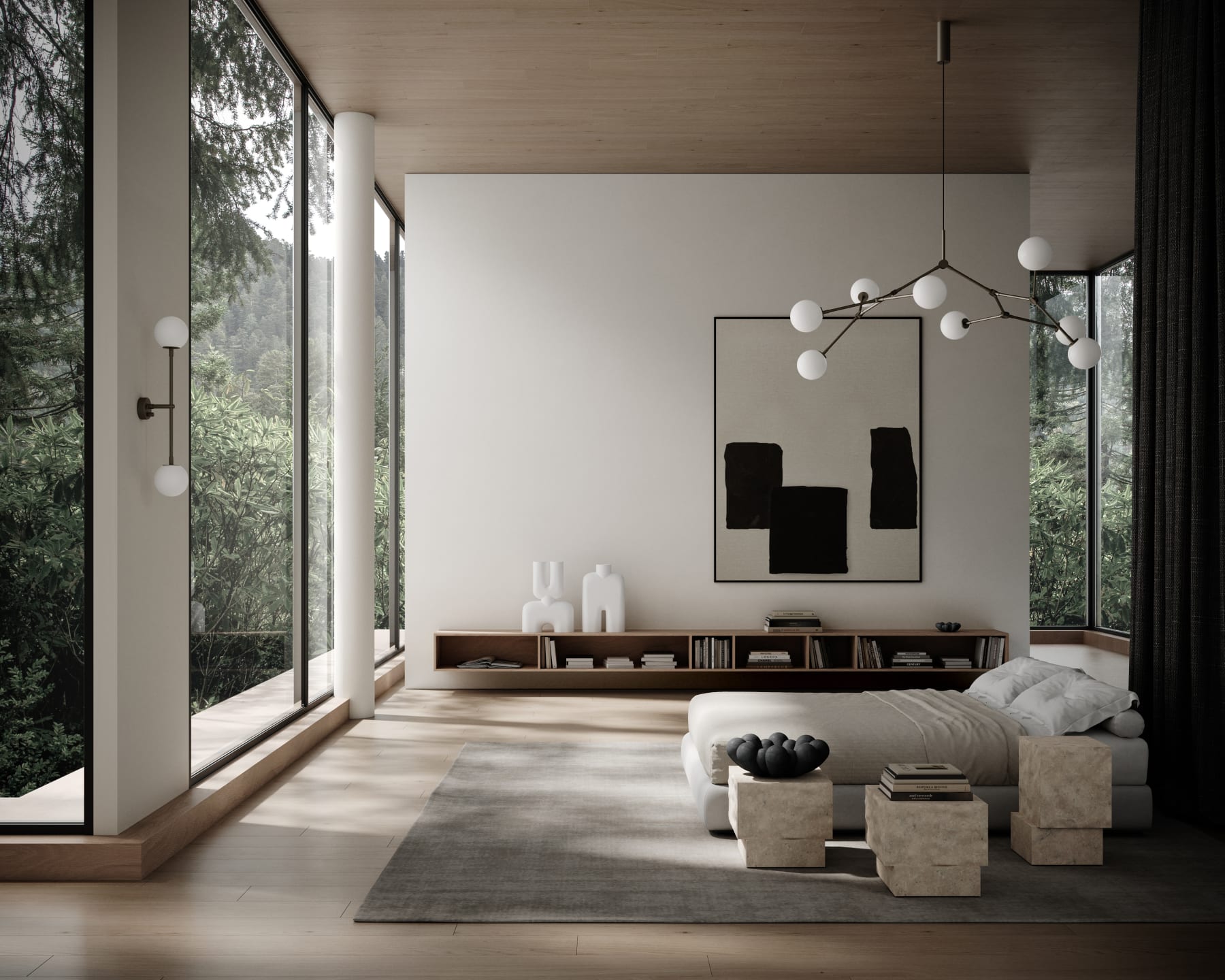 101 COPENHAGEN Βάζο Βάζο, Cobra Tall Medio, Κεραμικό, Λευκό, 45x10x28cm, 101 COPENHAGEN