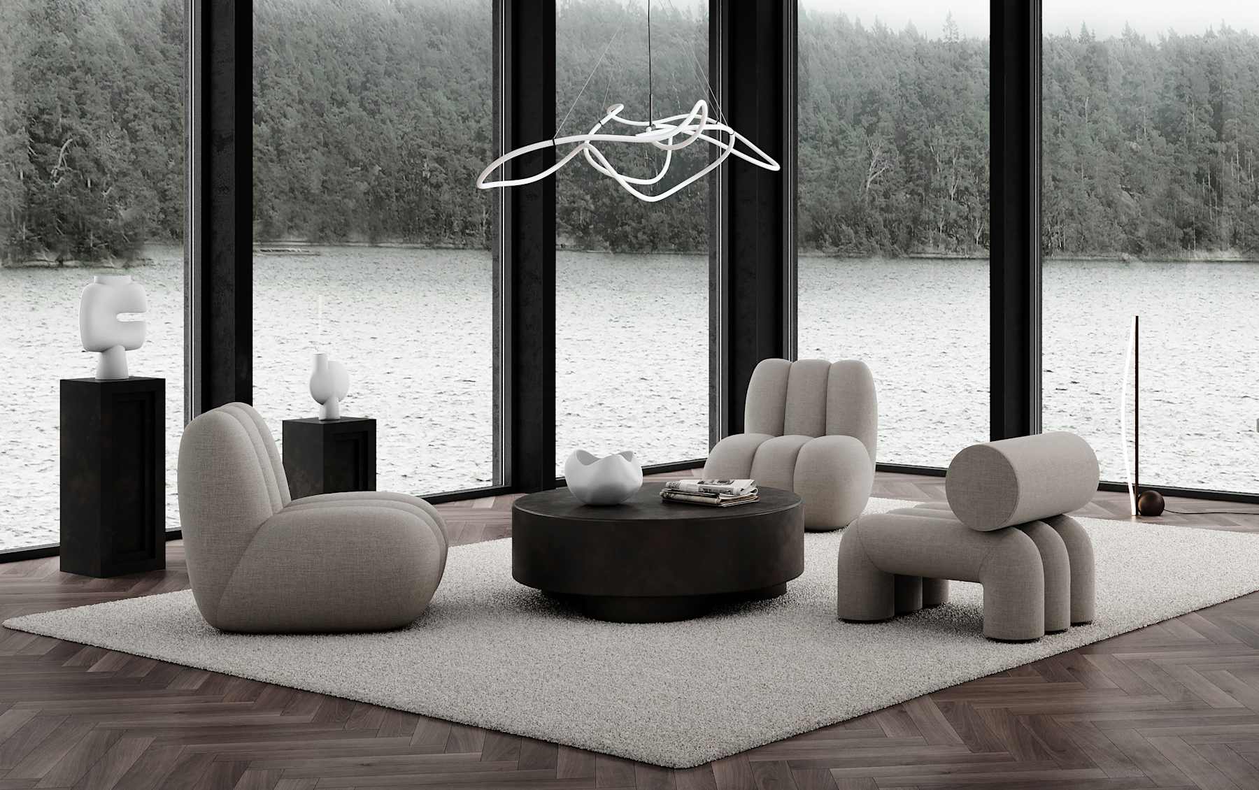 Φωτιστικό Οροφής Ghost Chandelier, Big - Neon (5m) L156 x W82 x H52 101 COPENHAGEN