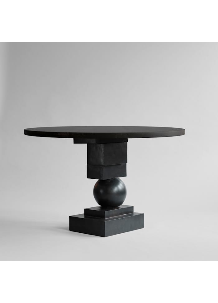 Artist Τραπέζι Φαγητού Ø120 x H81cm - Δρύινη Επιφάνεια Coffee Black Oak / Βάση Σκυρόδεμα 101 Copenhagen