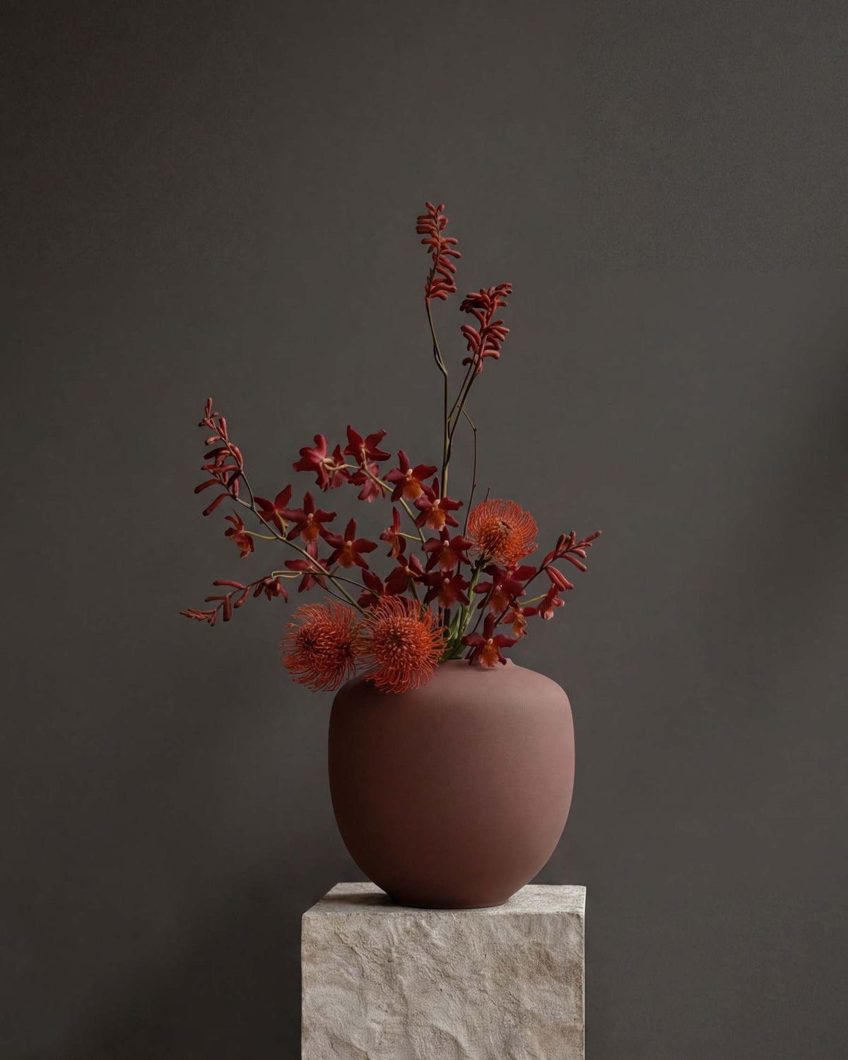 Βάζο Sunao Medio - Κεραμικό Ανοιχτό Καφέ H30 x W30 x L30 cm 101 COPENHAGEN