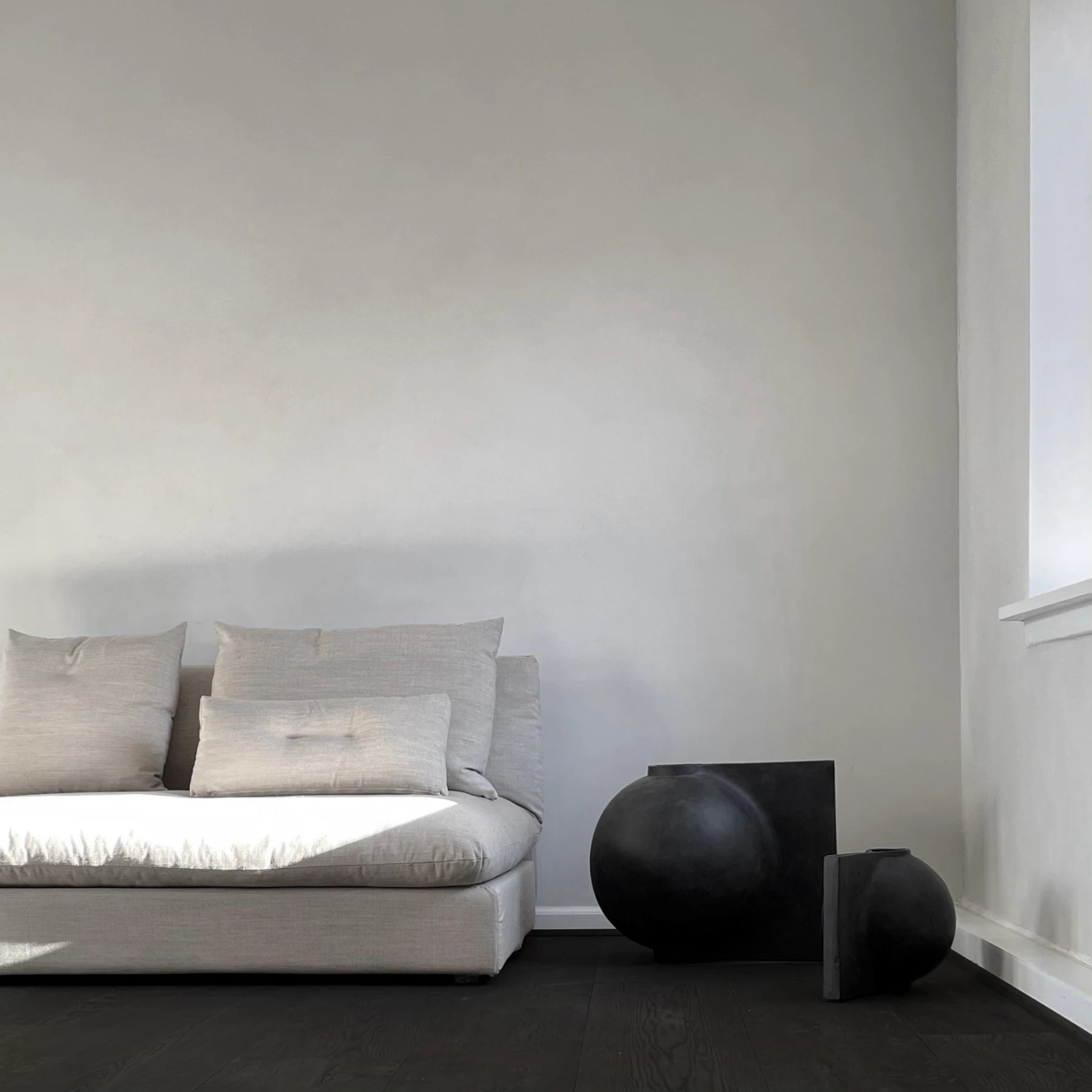 101 COPENHAGEN Βάζο Offset mini Κεραμικό Διακοσμητικό Βάζο Καφέ/Μαύρο H30cmØ28cm 30cm 101 COPENHAGEN