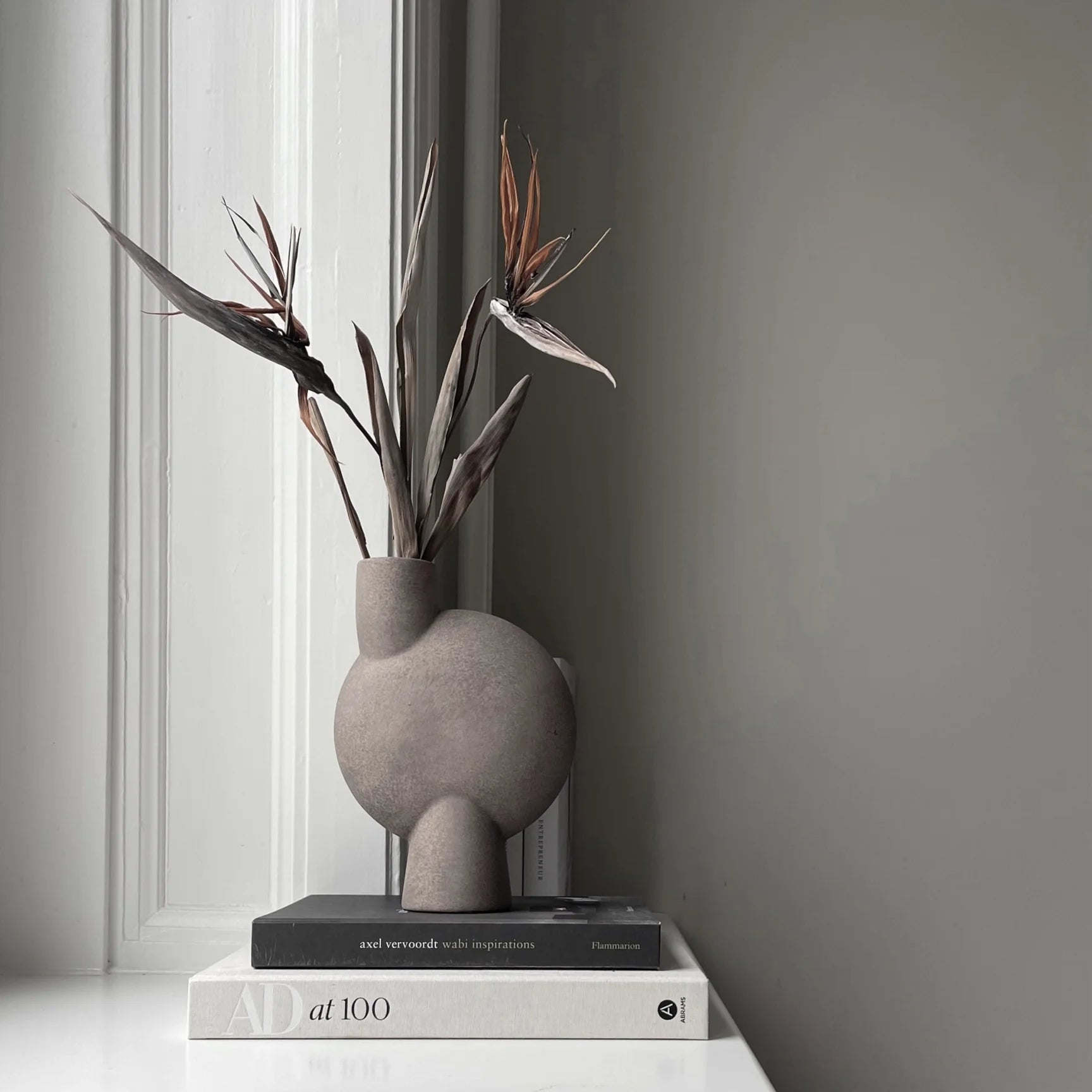 101 COPENHAGEN Βάζο Βάζο Sphere Bubl Medio Taupe Κεραμικό 26x18x8cm, 101 COPENHAGEN