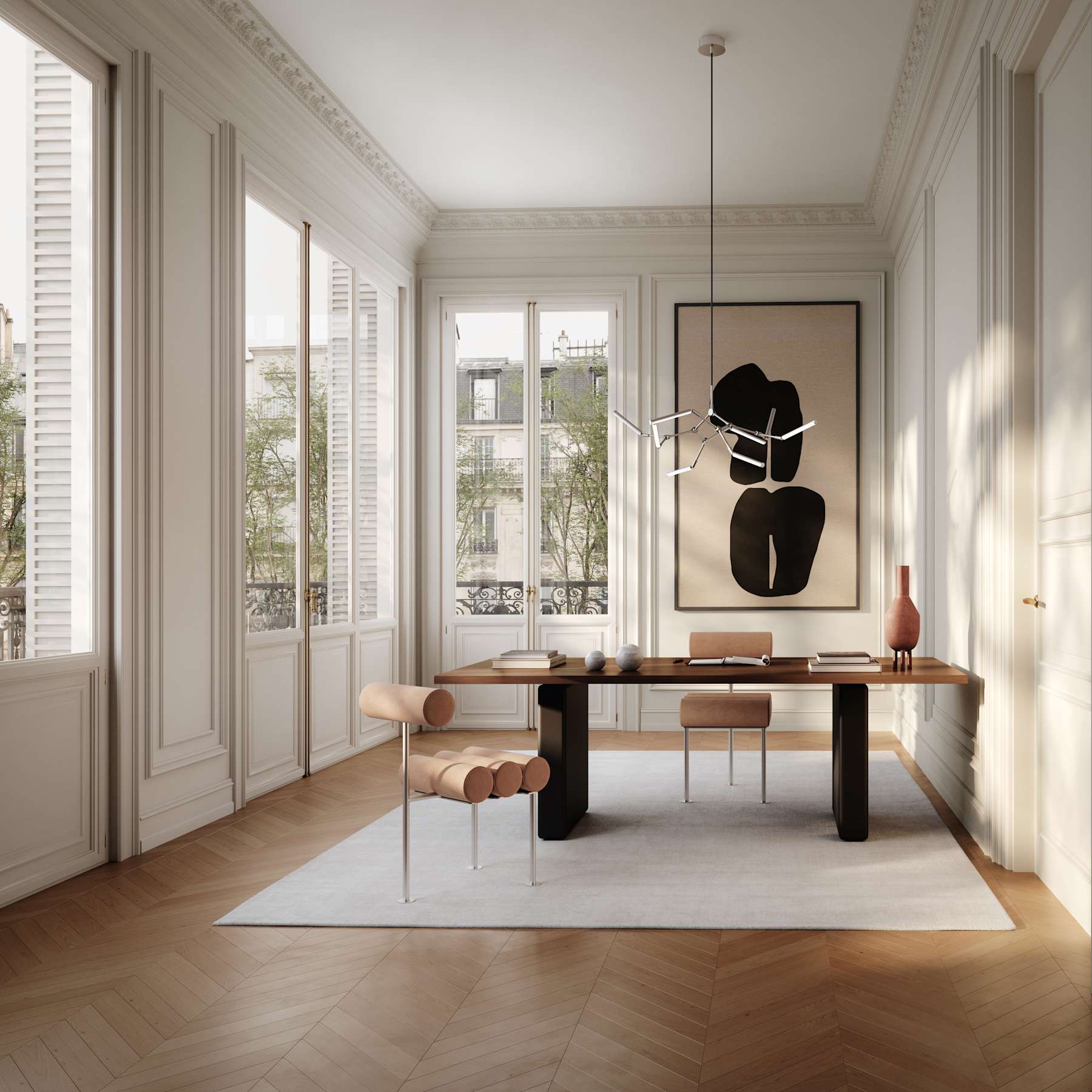 Φωτιστικό Οροφής Stick Mini - Chrome L124 x W95 x H37,5 cm 101 COPENHAGEN