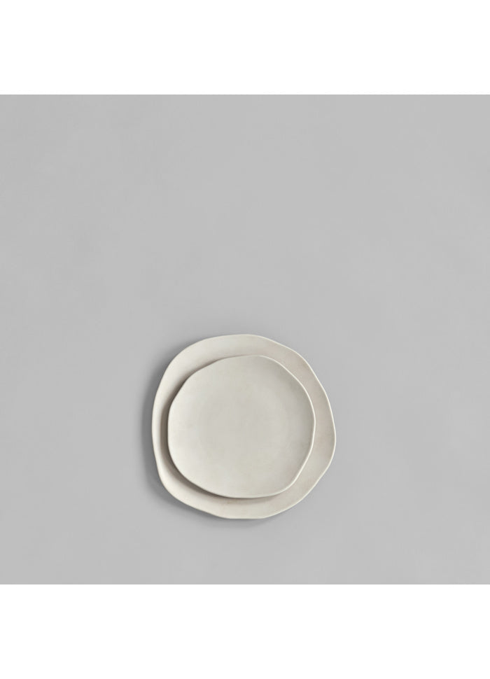 101 COPENHAGEN Πιάτα Πιάτα Native Dinner Set Of 8 Κεραμικό Άσπρο Birch L20/ W20/ H2 cm, L25/ W25/ H2,5 CM 101 COPENHAGEN