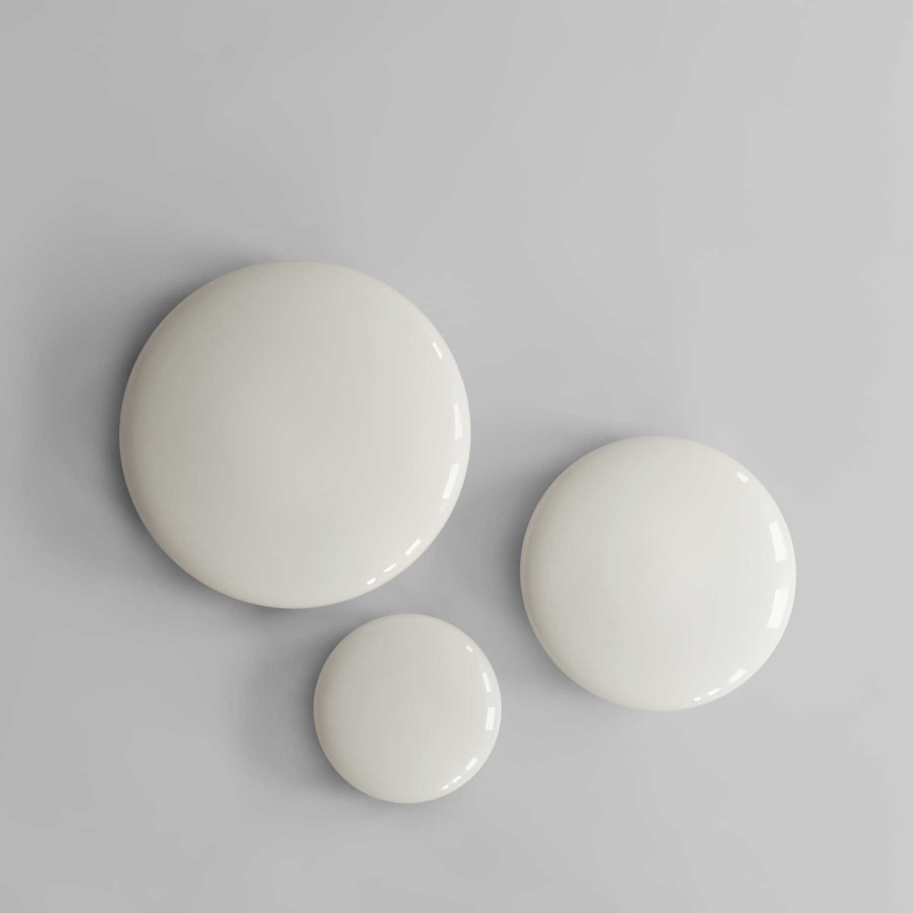 Φωτιστικό Τοίχου Hikari Ø45 - Λευκό Οπάλ Γυαλί Αλουμίνιο H17x Ø45 cm 101 COPENHAGEN