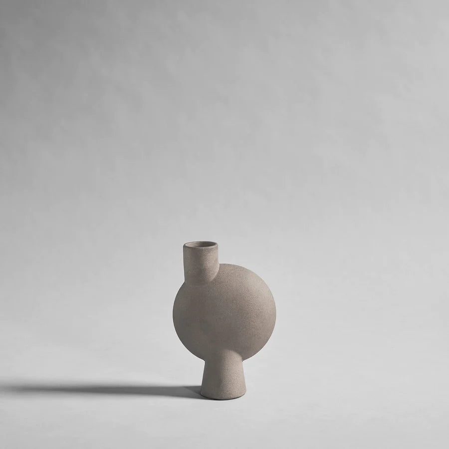 101 COPENHAGEN Βάζο Βάζο Sphere Bubl Medio Taupe Κεραμικό 26x18x8cm, 101 COPENHAGEN