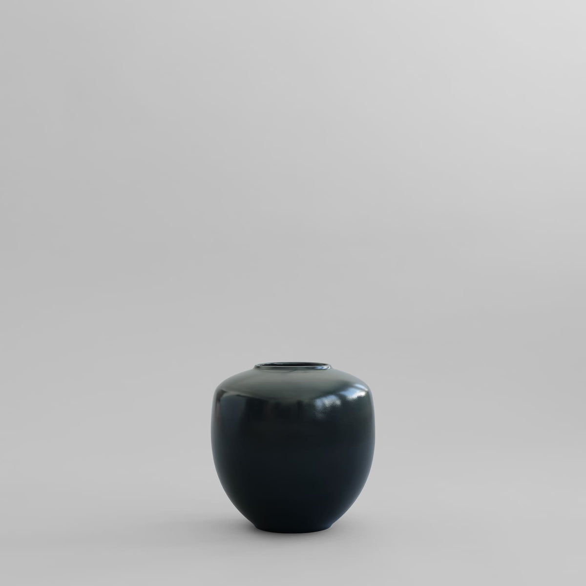 Βάζο Sunao Medio - Κεραμικό Σκούρο Πράσινο H30 x W30 x L30 cm 101 COPENHAGEN