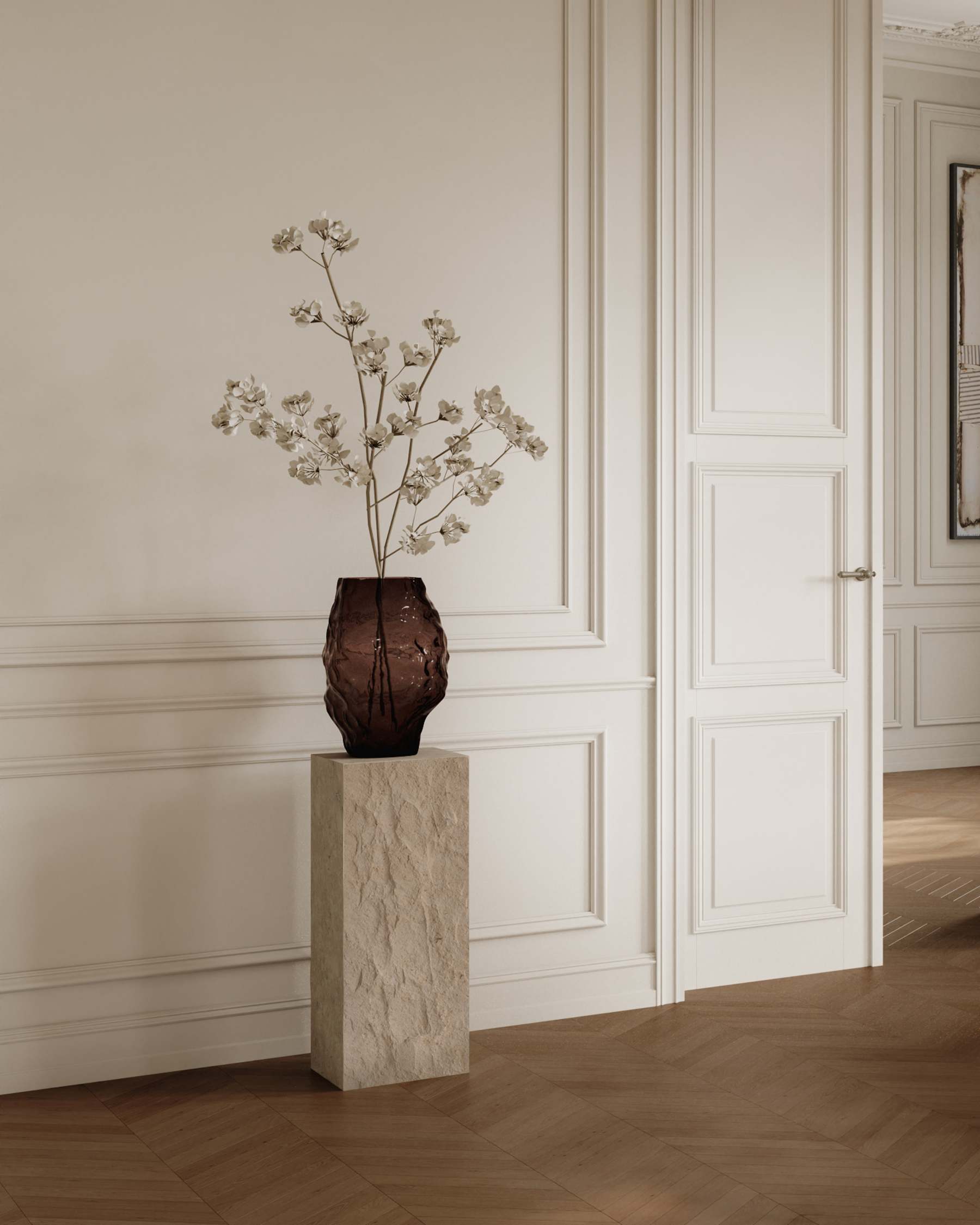 101 COPENHAGEN ΒΑΖΟ Βάζο Katachi Big / Γυάλινο / Smoked Forest L33.5 / W33.5 / H50 CM 101 COPENHAGEN