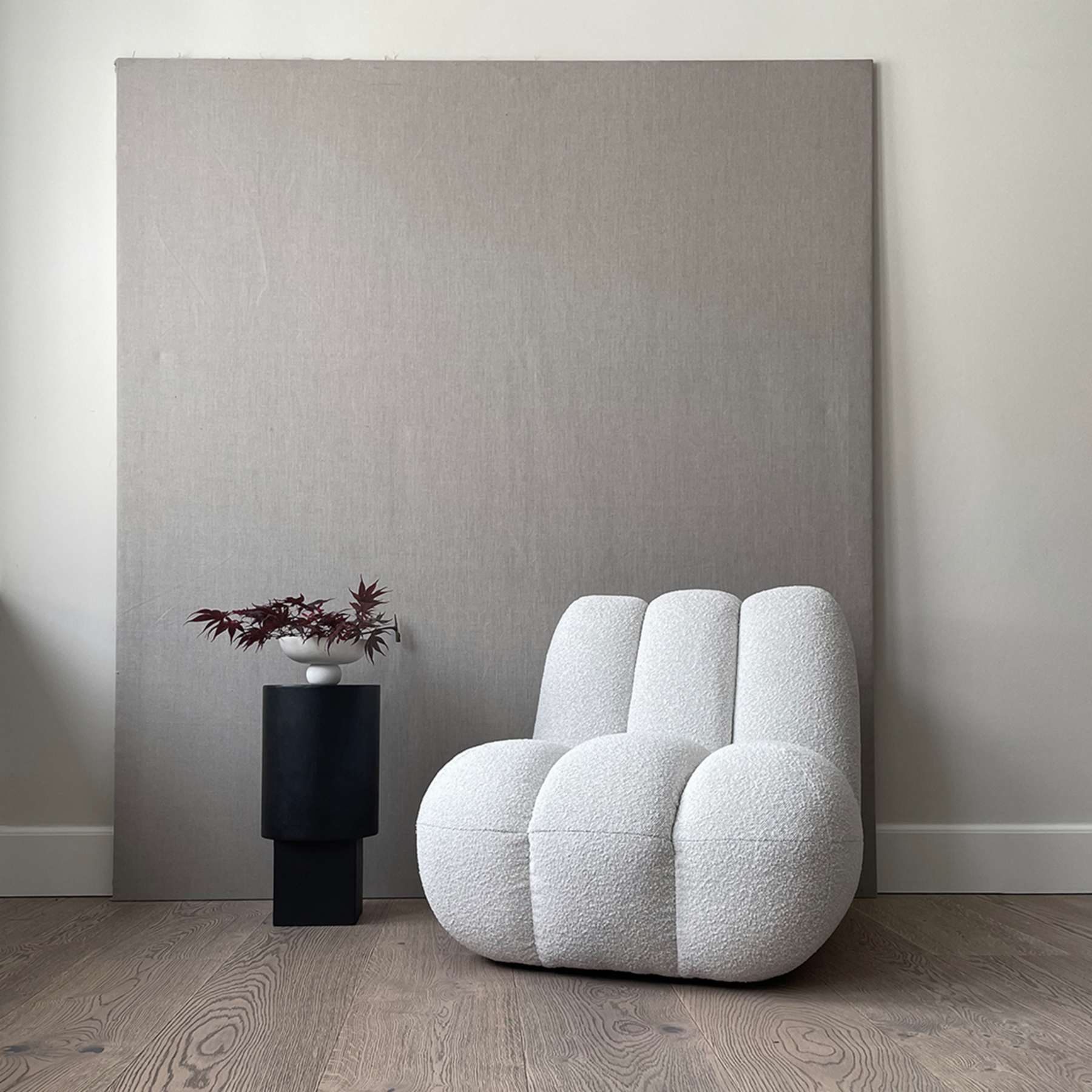 Βοηθητικό Τραπέζι Column Table - Ινώδες Σκυρόδεμα Σκούρο Καφέ H50 x W25 x L25 cm 101 COPENHAGEN