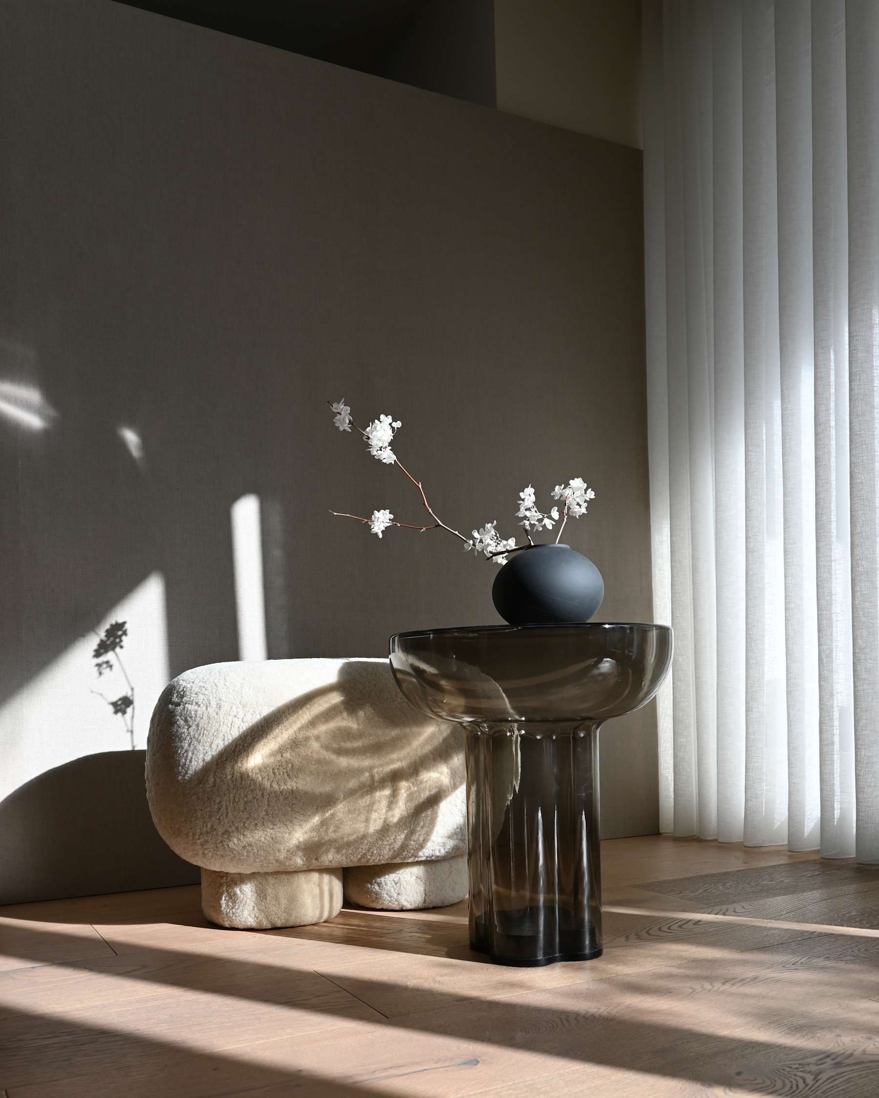 101 COPENHAGEN ΒΑΖΟ Βάζο Sunao Fat Petit Μαύρο Κεραμικό L18,5 x W18,5 x H14 101 COPENHAGEN