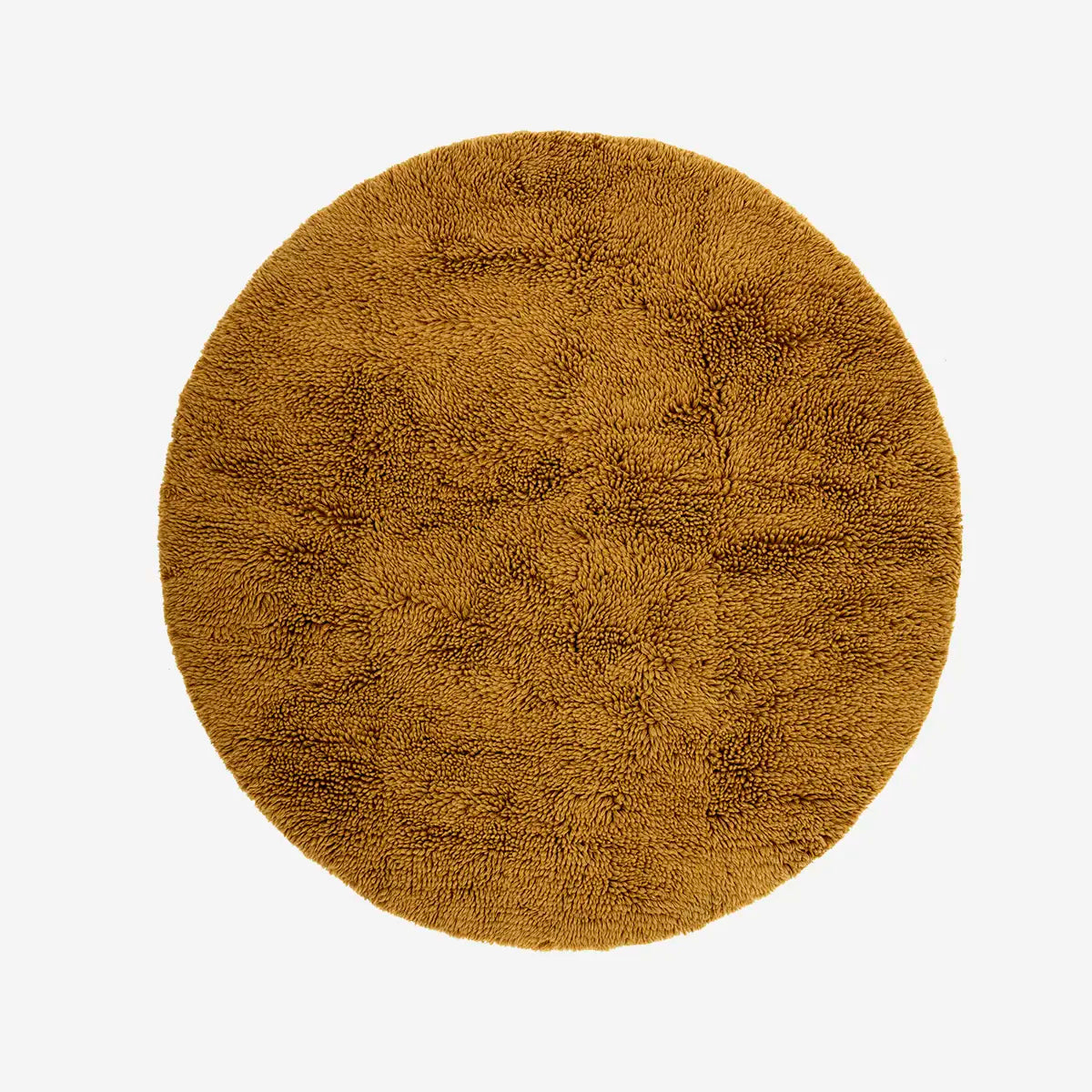 Χαλί Round Tufted - Μάλλινο Βαμβακερό Καφέ Ø150 cm Madam Stoltz