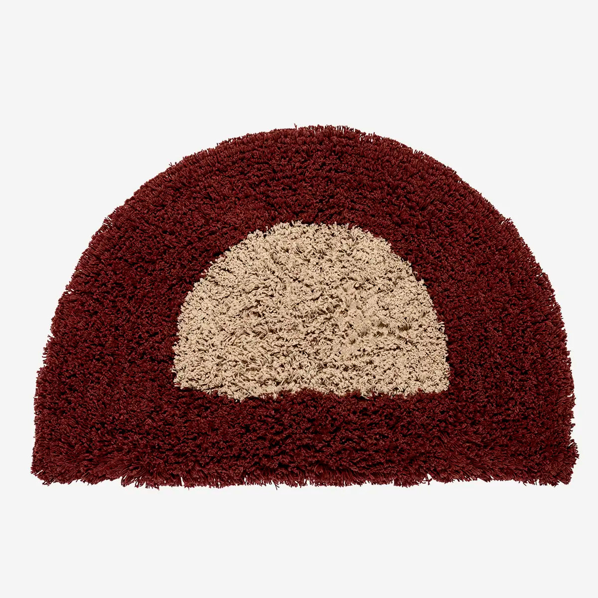 Χαλί Μπάνιου Tufted Half-Round - Βαμβακερό Κόκκινο Ροζ Ø80 x H50 cm Madam Stoltz