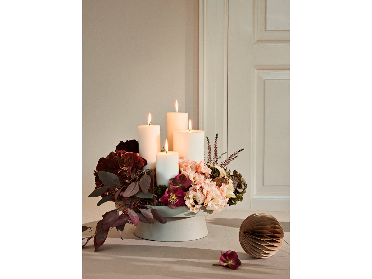 Broste Copenhagen Διακοσμητική Πιατέλα Διακοσμητική Πιατέλα Κεριών Holger Αλουμίνιο Μπεζ Ø35 x H12 cm Broste Copenhagen