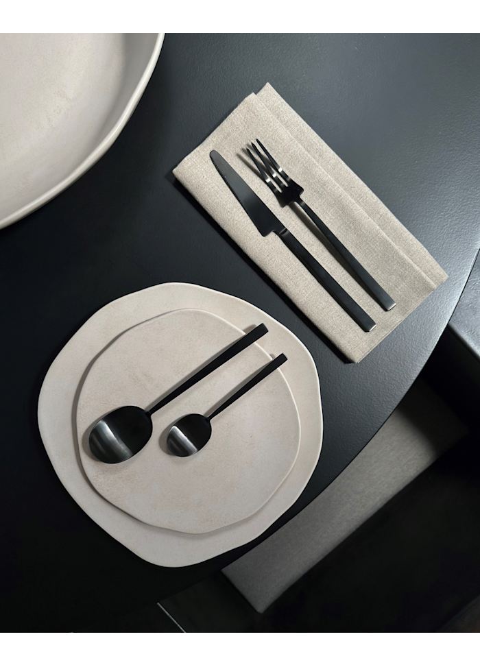 101 COPENHAGEN Πιάτα Πιάτα Native Dinner Set Of 8 Κεραμικό Άσπρο Birch L20/ W20/ H2 cm, L25/ W25/ H2,5 CM 101 COPENHAGEN