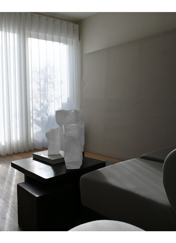 101 COPENHAGEN Βάζο Βάζο Kami Medio Κεραμικό Άσπρο 16x15x35 cm 101 COPENHAGEN