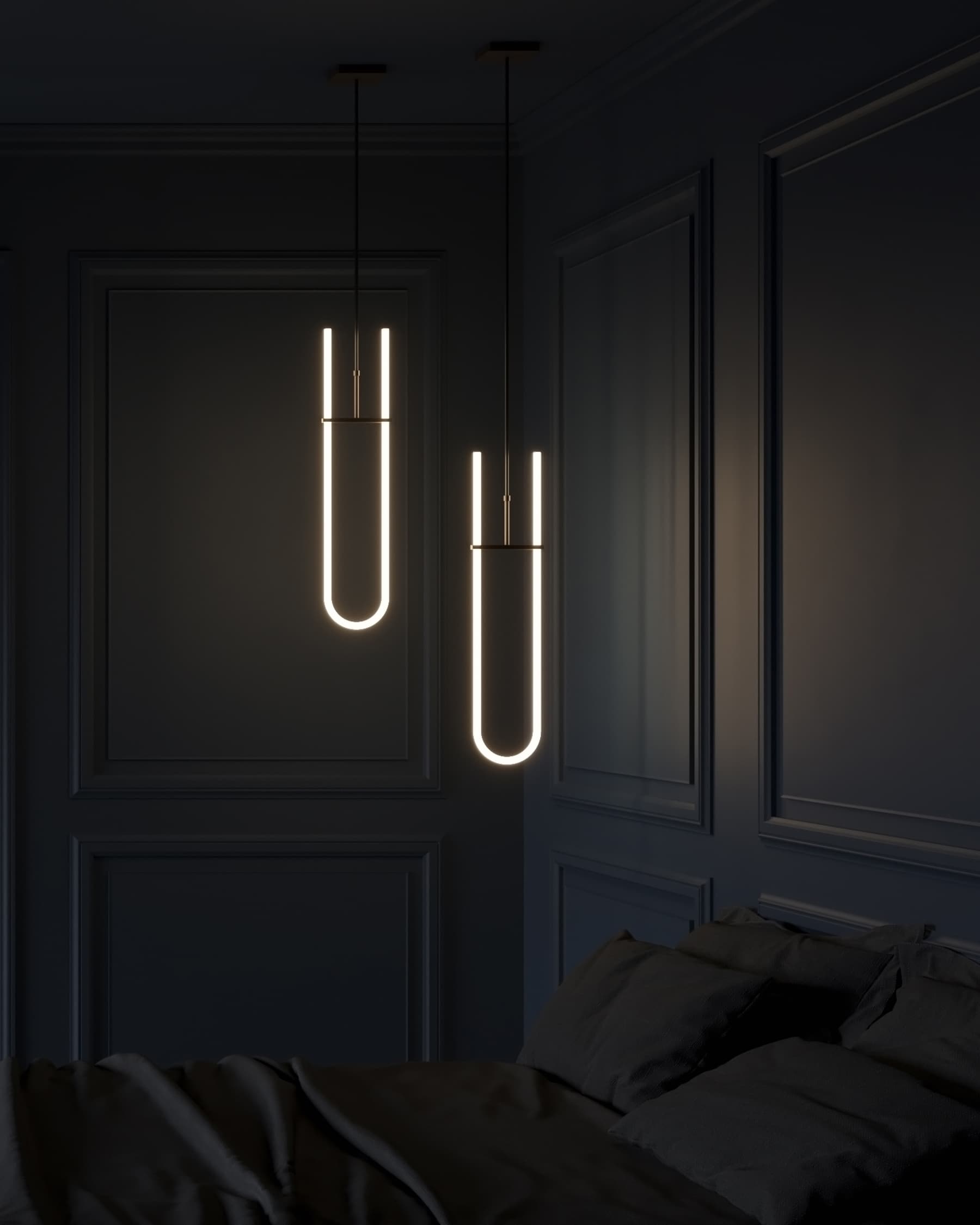 Κρεμαστό Φωτιστικό Curve Pendant Lamp - Bronze (5m) H70 x W2 x L16 cm / E14-2W-230V 101 COPENHAGEN