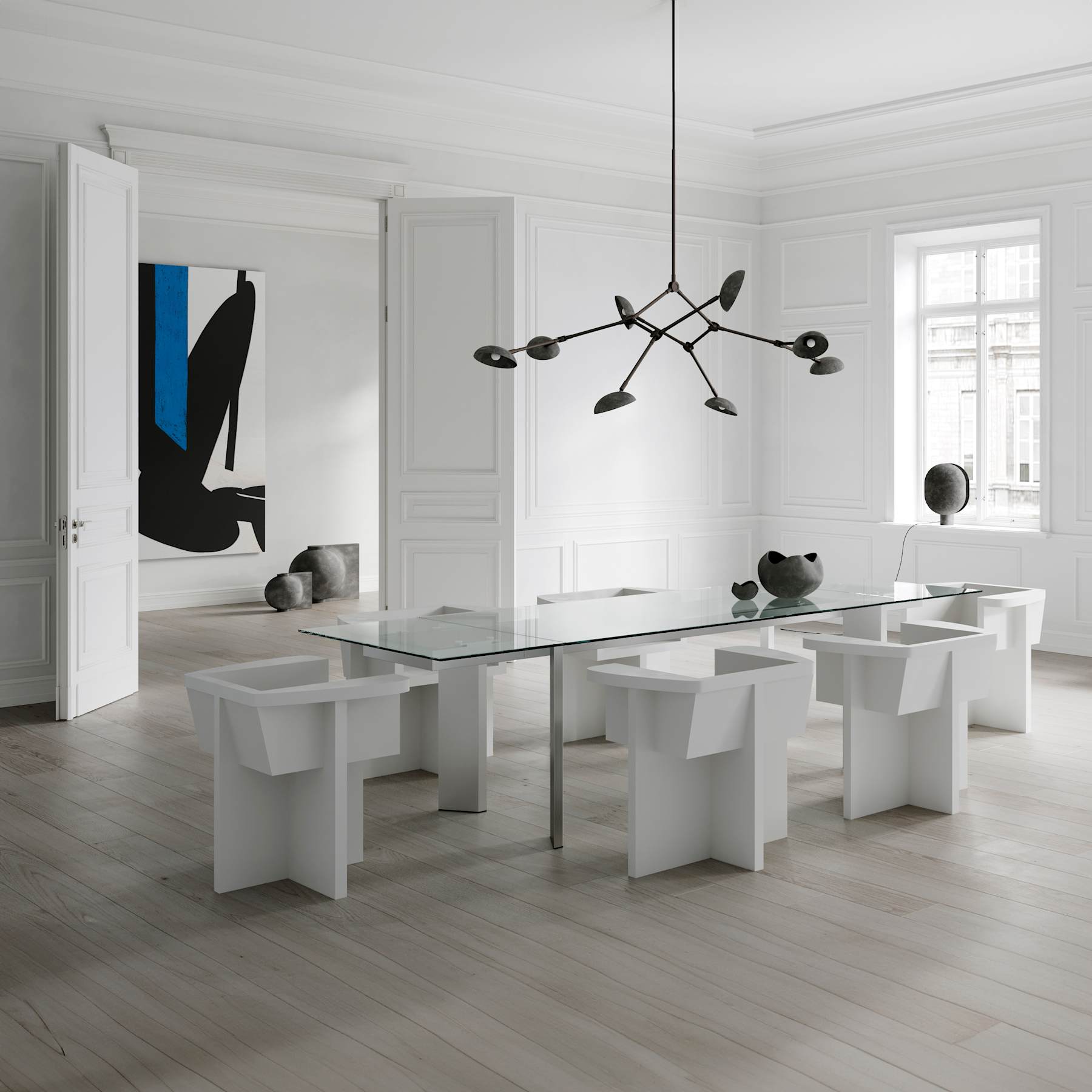 101 COPENHAGEN Φωτιστικό οροφής Φωτιστικό Οροφής Drop Chandelier - Οξειδωμένο Μέταλλο H73 x W121 x L154 cm 101 COPENHAGEN