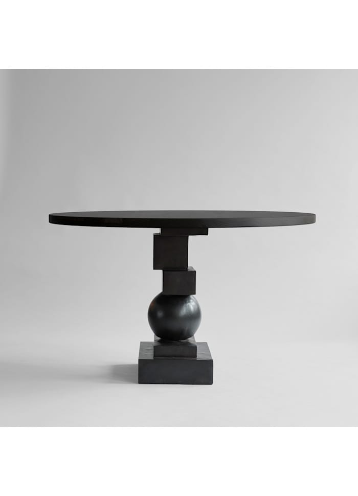 Artist Τραπέζι Φαγητού Ø120 x H81cm - Δρύινη Επιφάνεια Coffee Black Oak / Βάση Σκυρόδεμα 101 Copenhagen