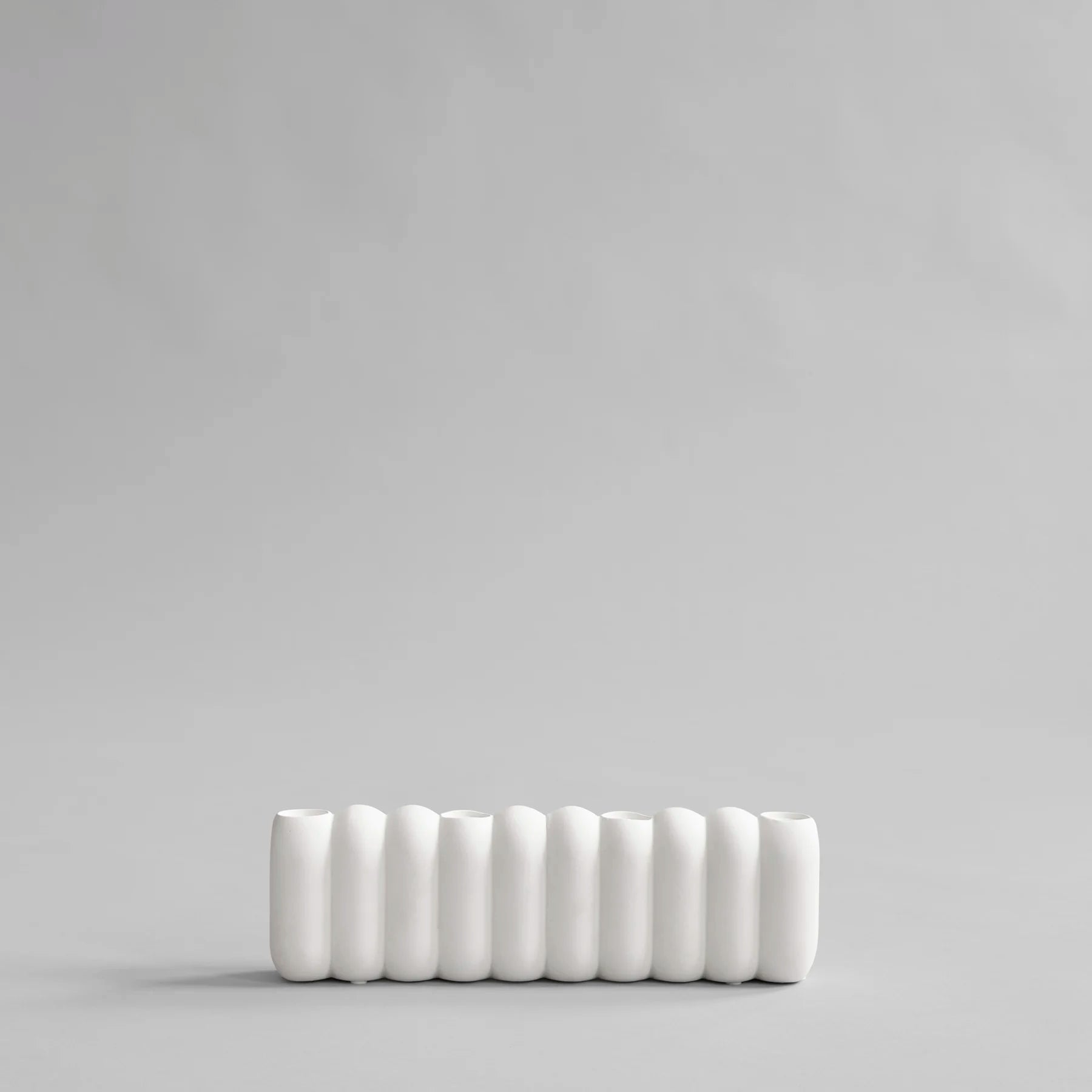 101 COPENHAGEN Κηροπήγιο Κηροπήγιο Tube Big Κεραμικό Άσπρο L35xW6xH11cm, 101COPENHAGEN
