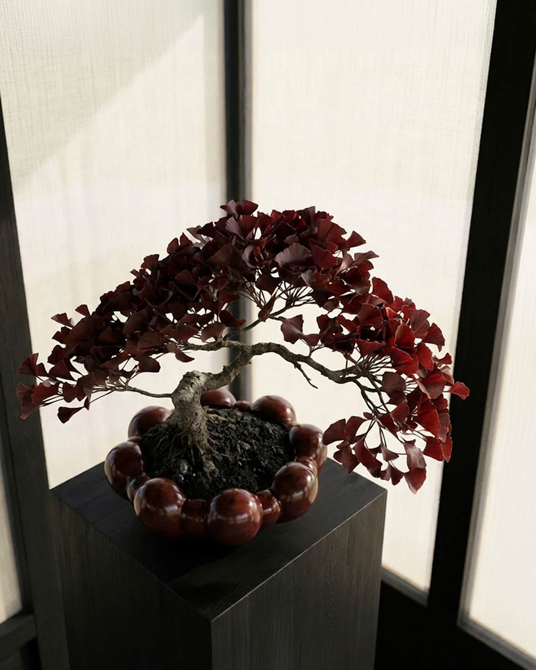 Διακοσμητική Πιατέλα Bloom Big - Κεραμική Maroon H16 x W44 x L44 cm 101 COPENHAGEN