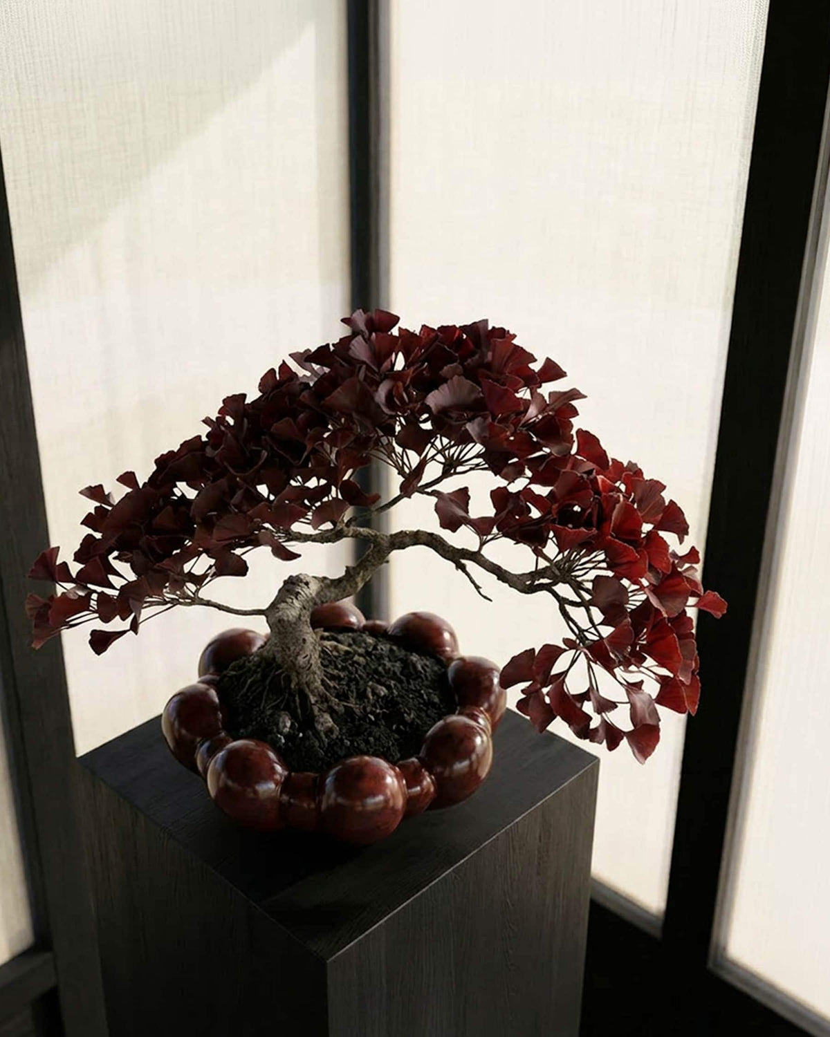 Διακοσμητική Πιατέλα Bloom Big - Κεραμική Maroon H16 x W44 x L44 cm 101 COPENHAGEN