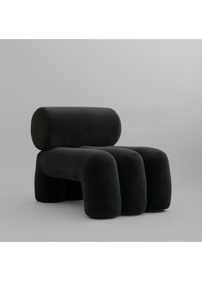 Καρέκλα Σαλονιού Foku - Peat Velvet Γκρι H70 x W65 x L92 cm 101 COPENHAGEN