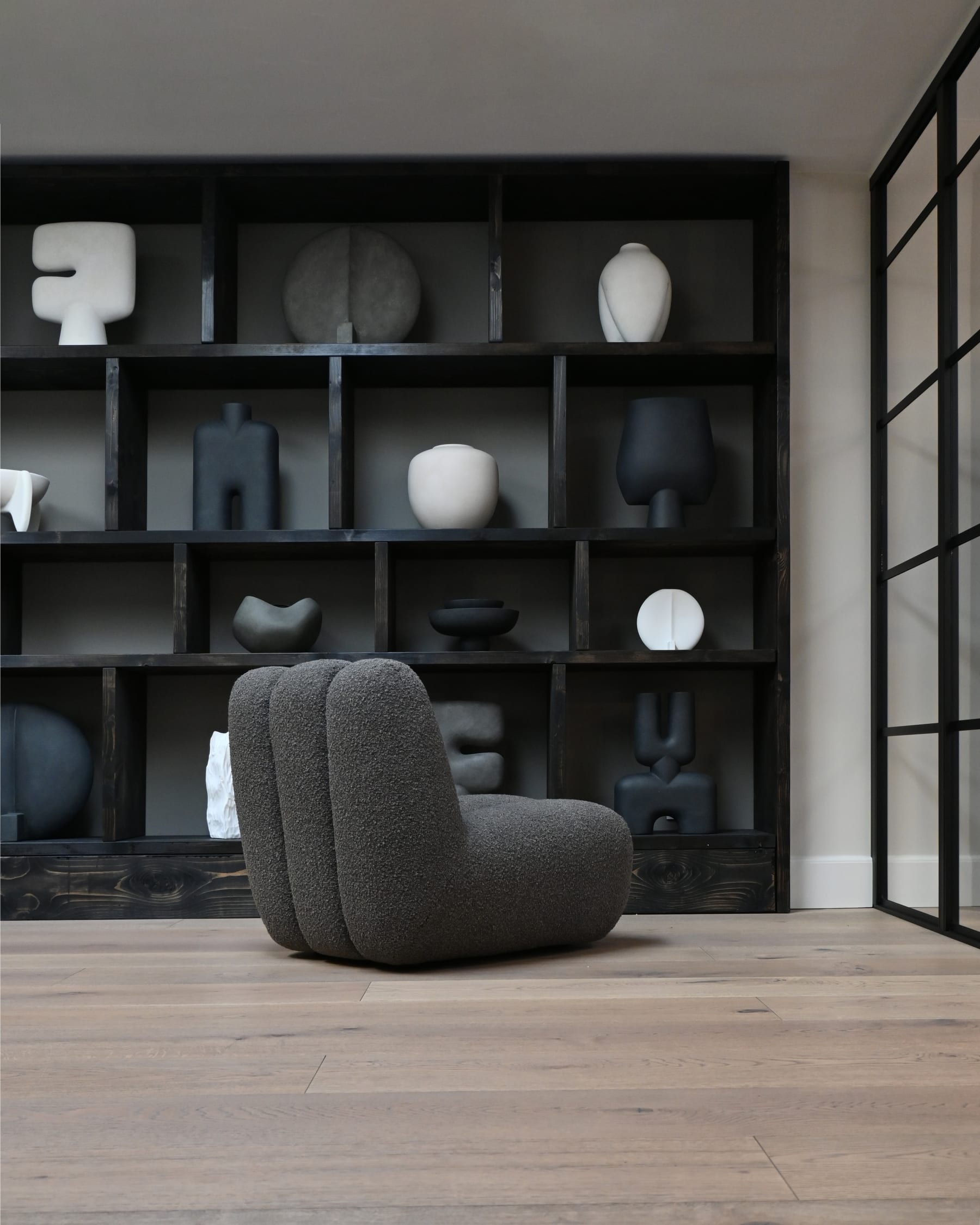 101 COPENHAGEN Πολυθρόνα Πολυθρόνα Toe Chair (A2635) Μπουκλέ Ύφασμα Σκούρο Taupe L70xW80xH72 cm 101 COPENHAGEN