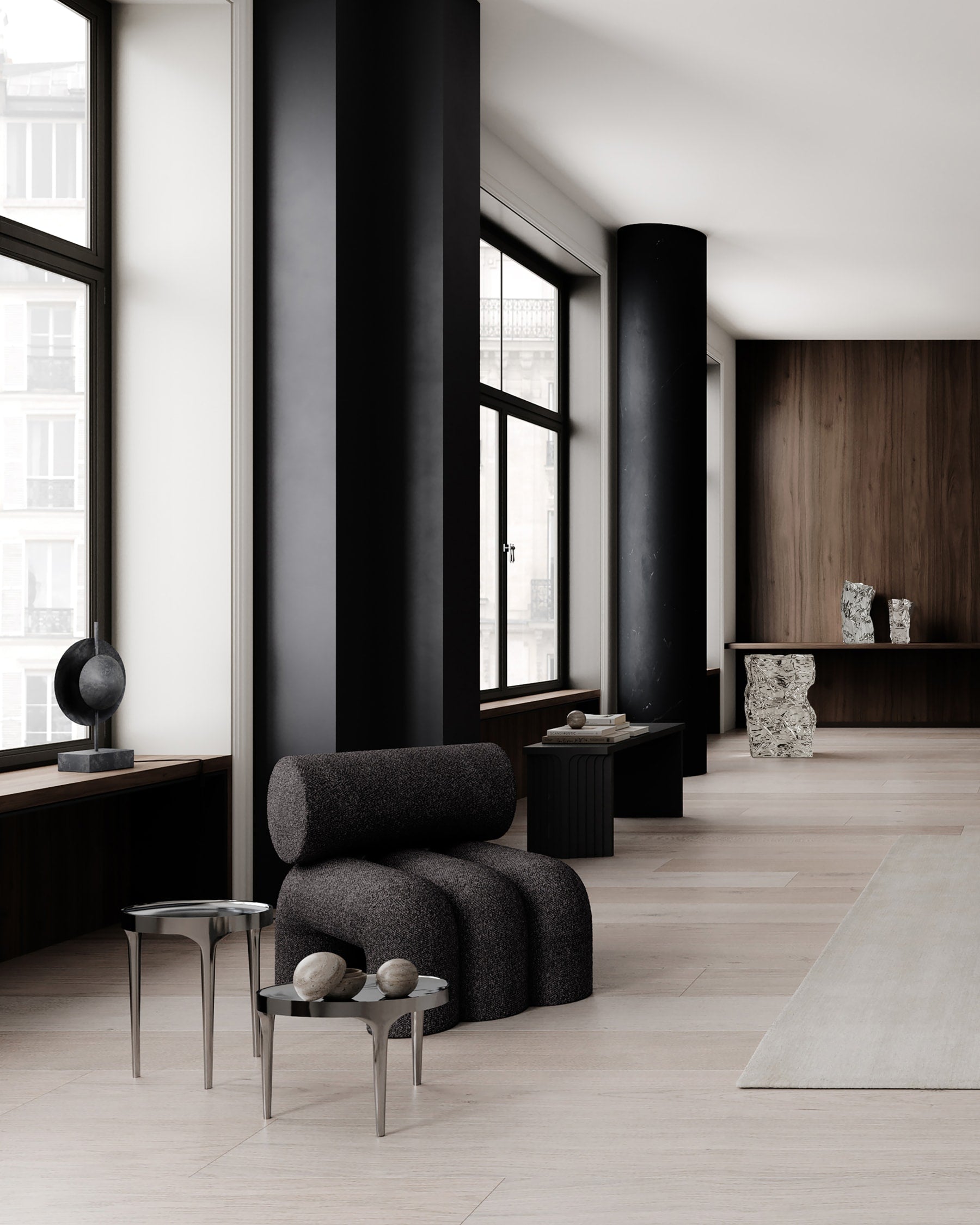 101 COPENHAGEN Πολυθρόνα Καρέκλα Foku - Σκούρο Ταμπά (A2635) 70x92x40 101 COPENHAGEN