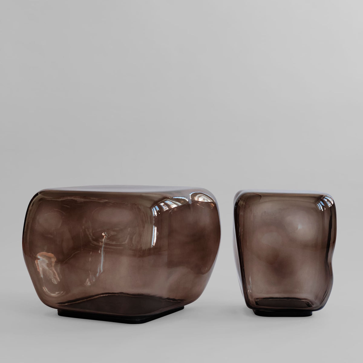 Γυάλινο Τραπεζάκι Καφέ Ishi Medio - Smoked Forest H40 x W52 x L52 cm 101 COPENHAGEN