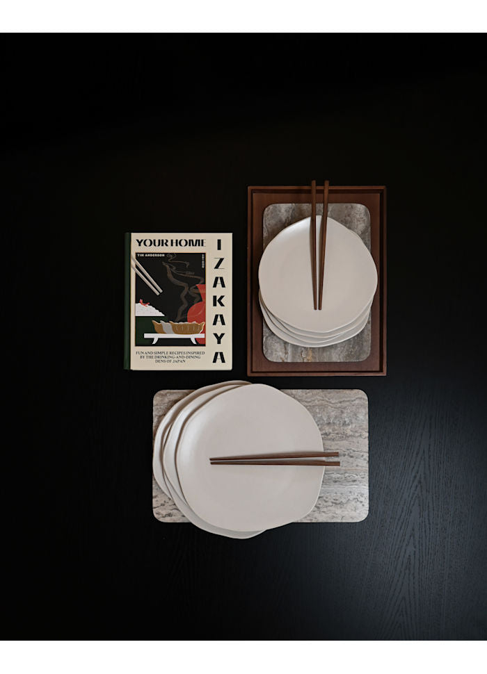 101 COPENHAGEN Πιάτα Πιάτα Native Dinner Set Of 8 Κεραμικό Άσπρο Birch L20/ W20/ H2 cm, L25/ W25/ H2,5 CM 101 COPENHAGEN