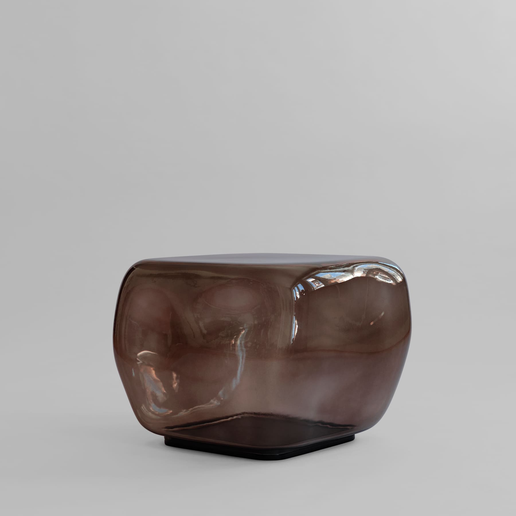 Γυάλινο Τραπεζάκι Καφέ Ishi Medio - Smoked Forest H40 x W52 x L52 cm 101 COPENHAGEN