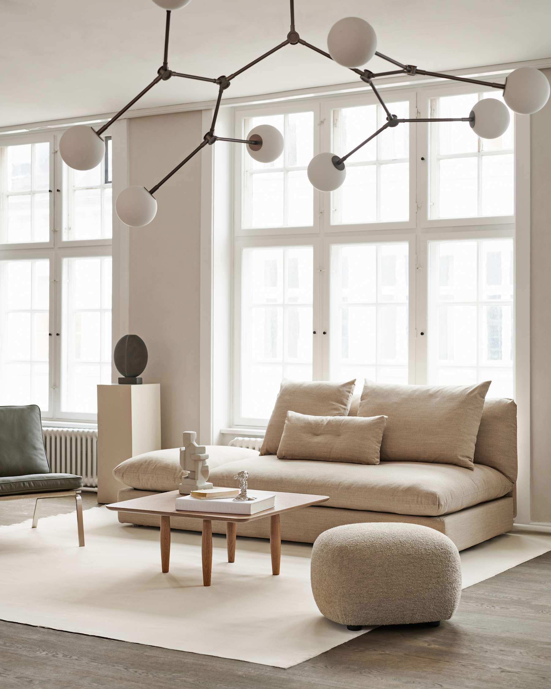 Φωτιστικό Οροφής Drop Chandelier Bulp - Grey (5m)  L157 x W85 x H15 cm 101 COPENHAGEN