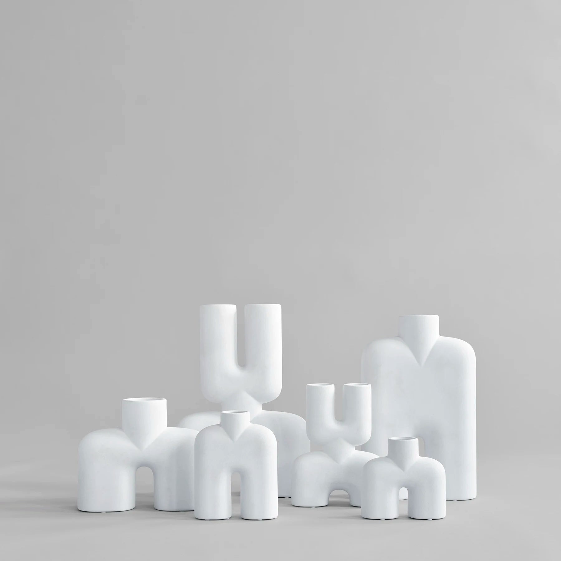 101 COPENHAGEN Βάζο Βάζο, Cobra Uno Medio, Κεραμικό, Άσπρο 25x10x30cm 101 COPENHAGEN