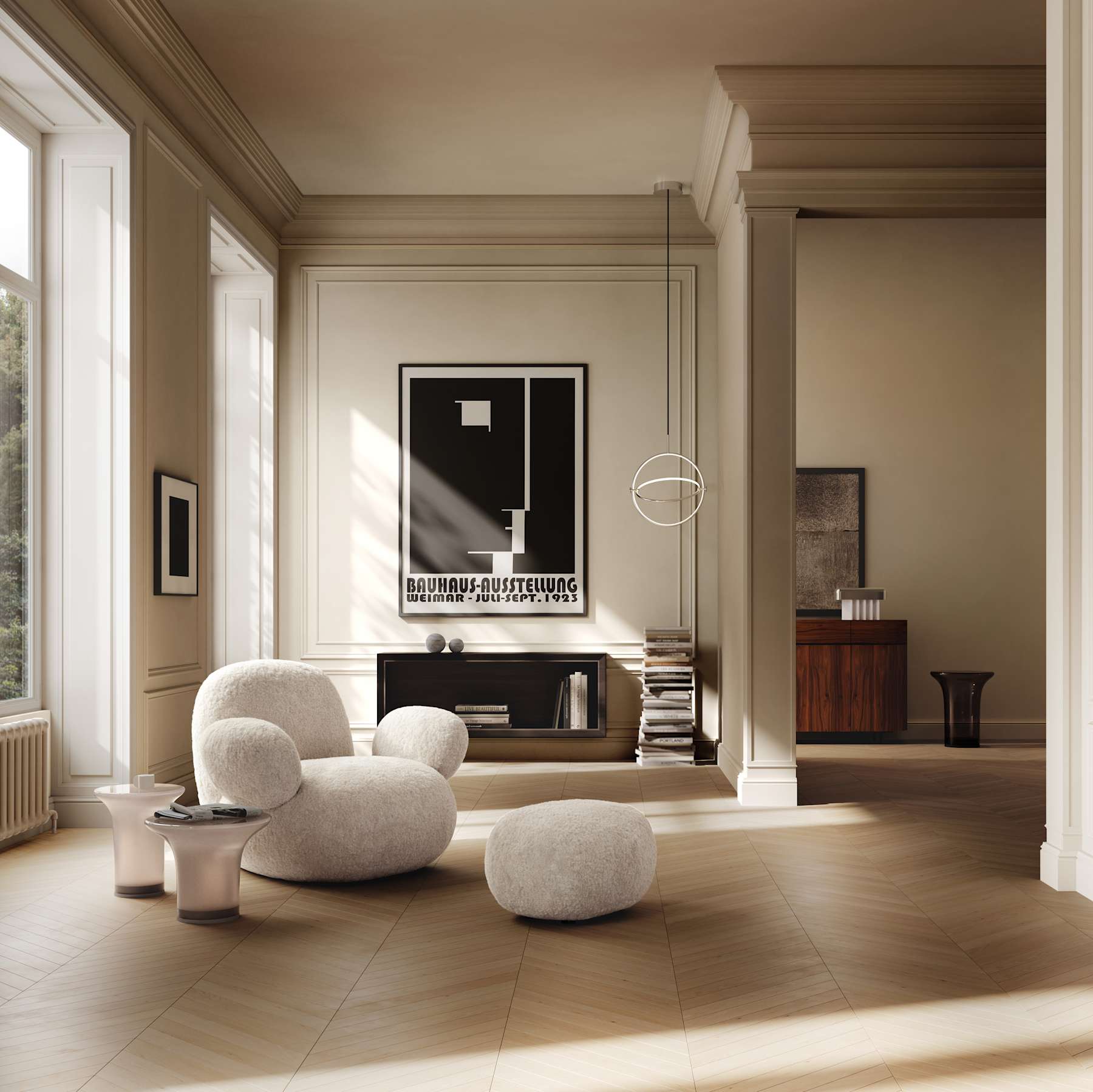 Πολυθρόνα Toe Armchair Flat / Sandshell / Sheepskin L94 x W100 x H80 101 COPENHAGEN