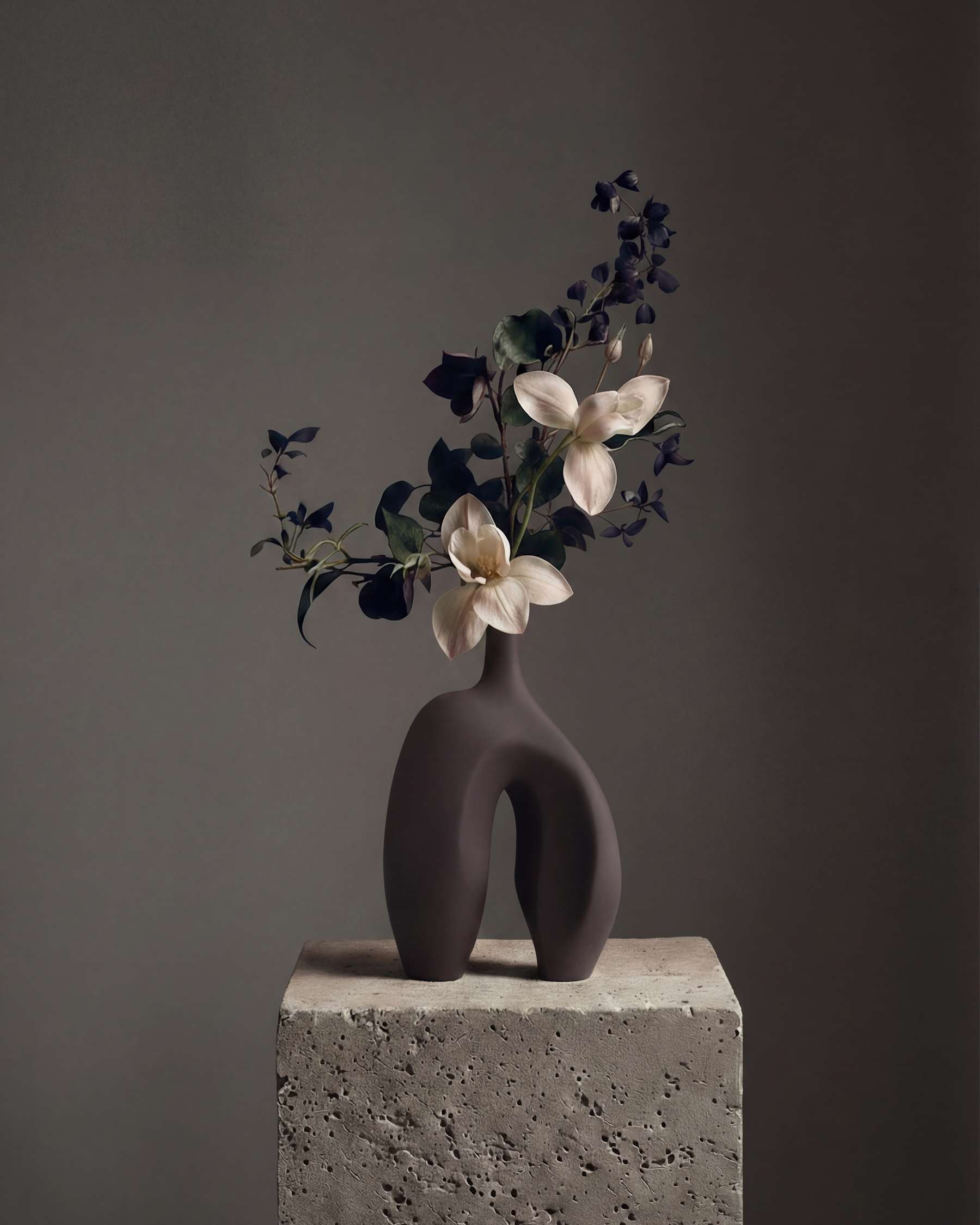 Βάζο Ni Medio - Κεραμικό Σοκολατί H43 x W21 x L24 cm 101 COPENHAGEN