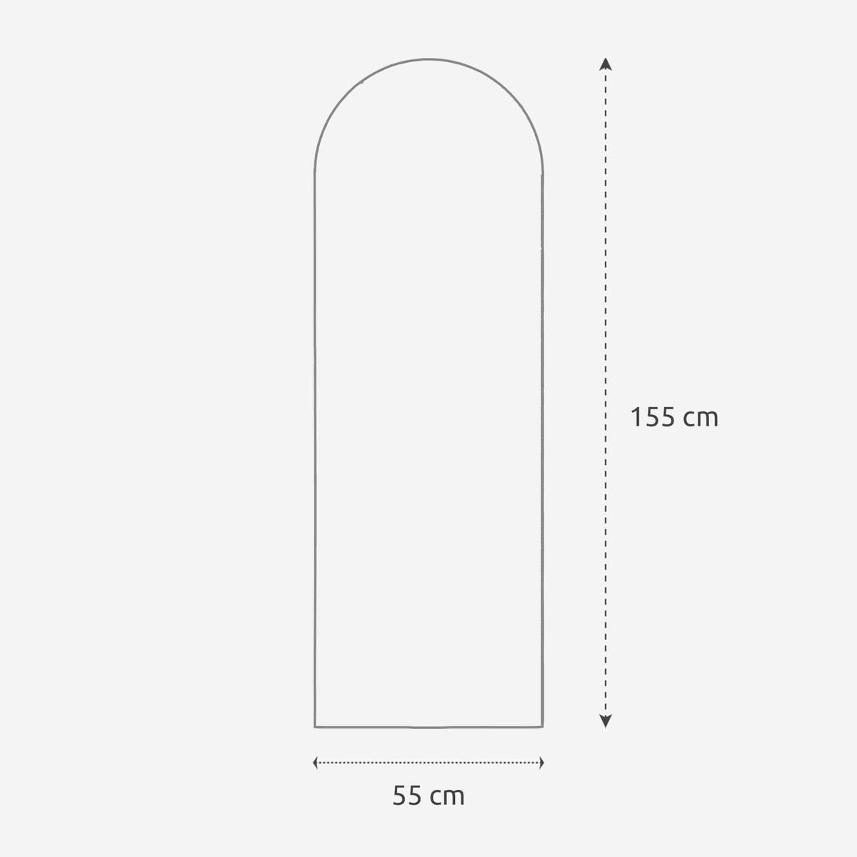 Καθρέφτης Τοίχου Arch - Διάφανος H155 x W55 cm INCADO