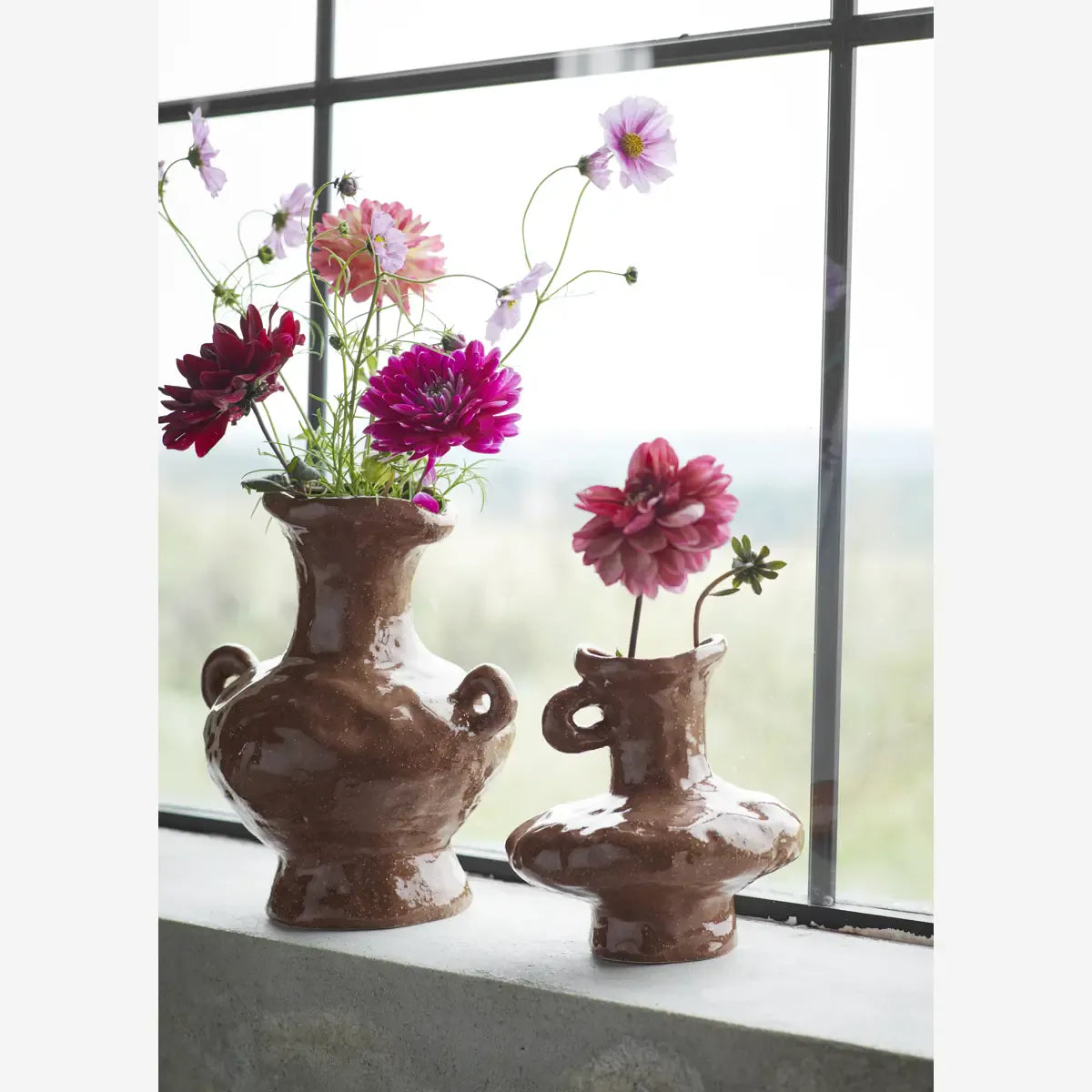 Βάζο Siena Stoneware Καφέ 17cmx18cm MADAM STOLTZ